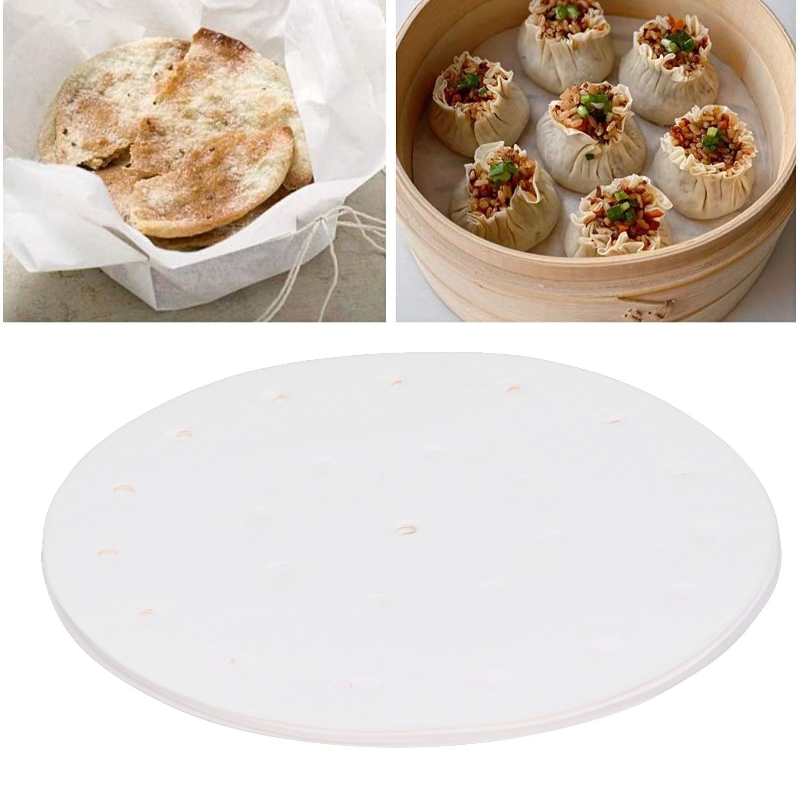 100PCS Non Stick Oil Absorbing Paper Round Barbecue Paper for Fryer Deep view 12