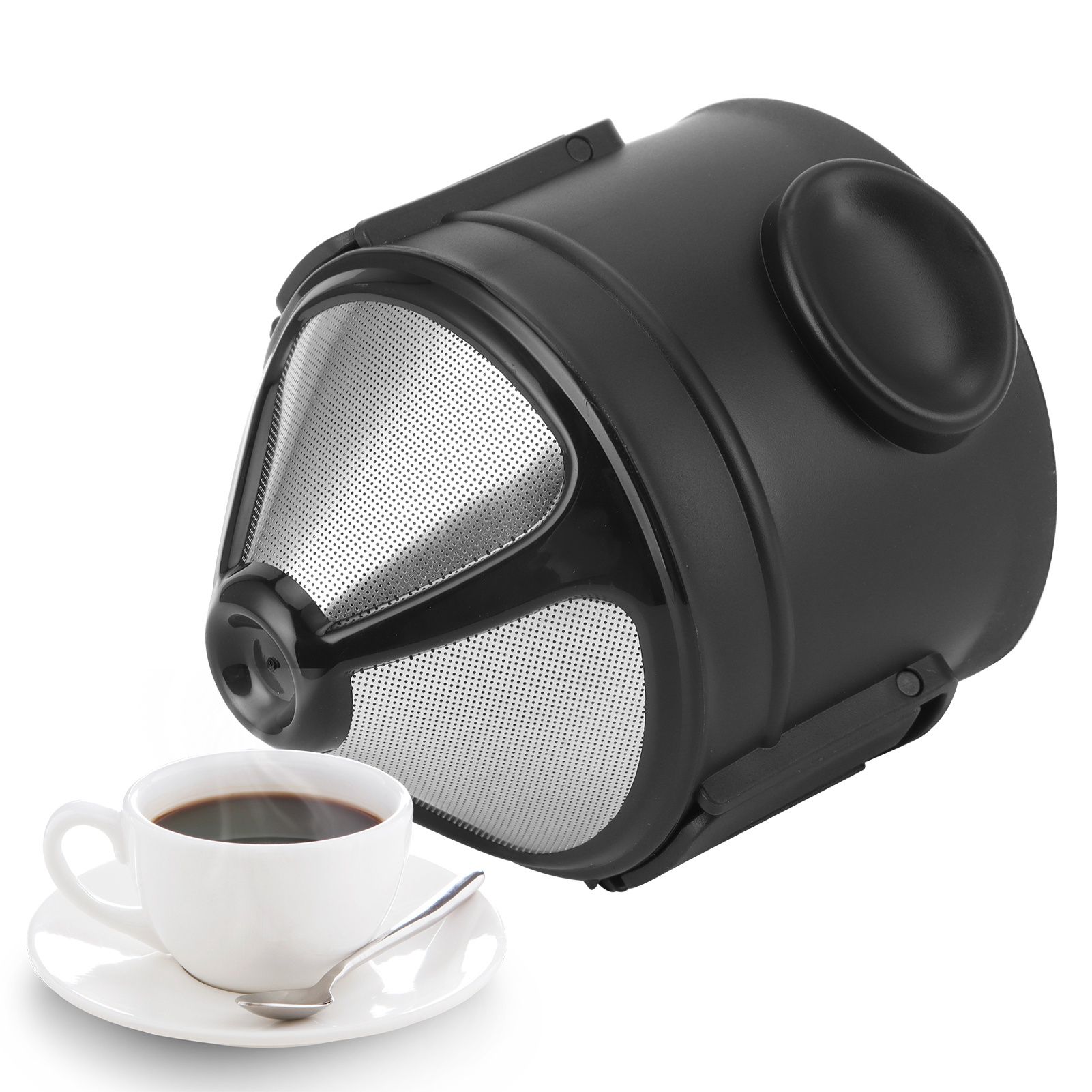 6cm Coffee Filter Stainless Steel ConeShape Foldable Reusable Coffee Dripper view 12