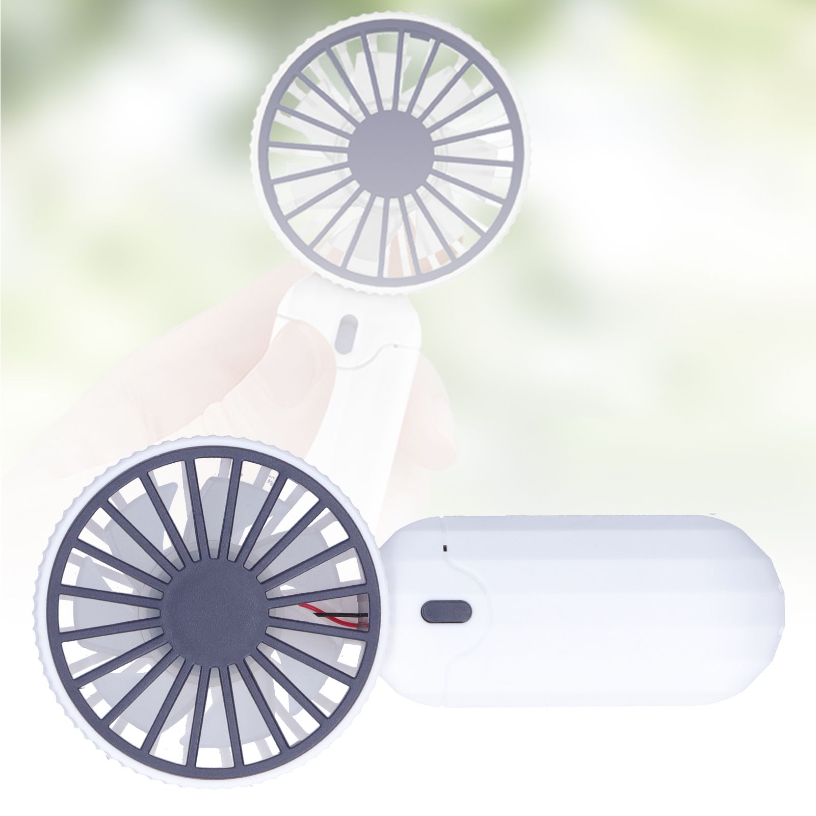 Mini Handheld Fan 3 Speed Adjustment USB Powered for Home Outdoor Travel view 11
