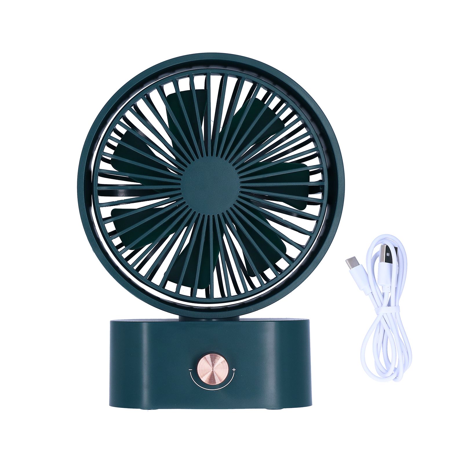 Portable Electric Fan 270° Shaking Head Desktop Fan with 10 Gears USB Charging view 2