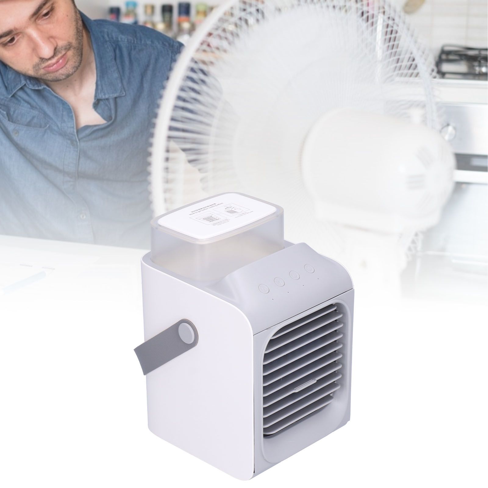 350ml Air Cooler USB Charging 90 Degree Shaking Head Spray Cooling Night Light view 12