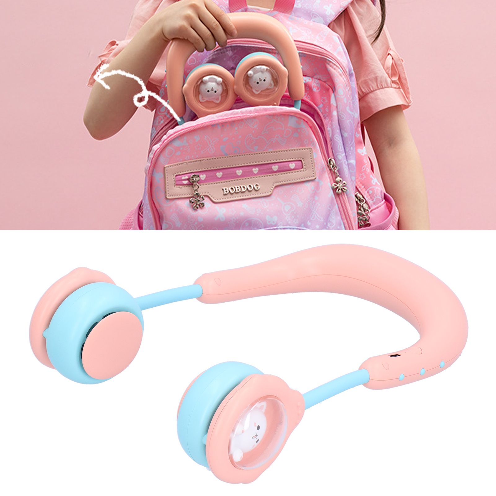 Children Hanging Neck Fan Mini Portable Electric Fan USB Charging for Home view 11