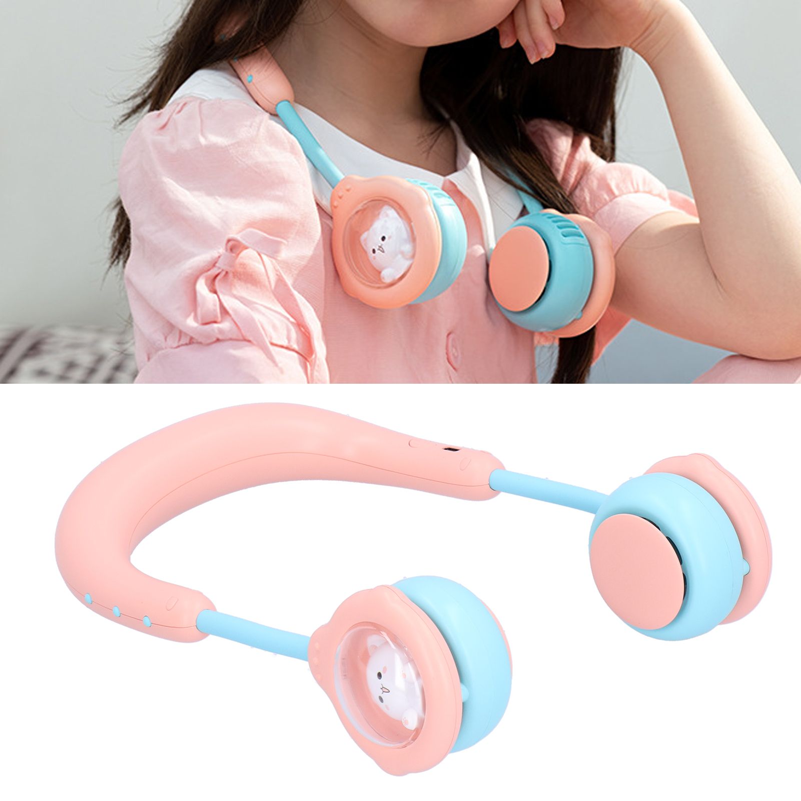 Children Hanging Neck Fan Mini Portable Electric Fan USB Charging for Home view 12