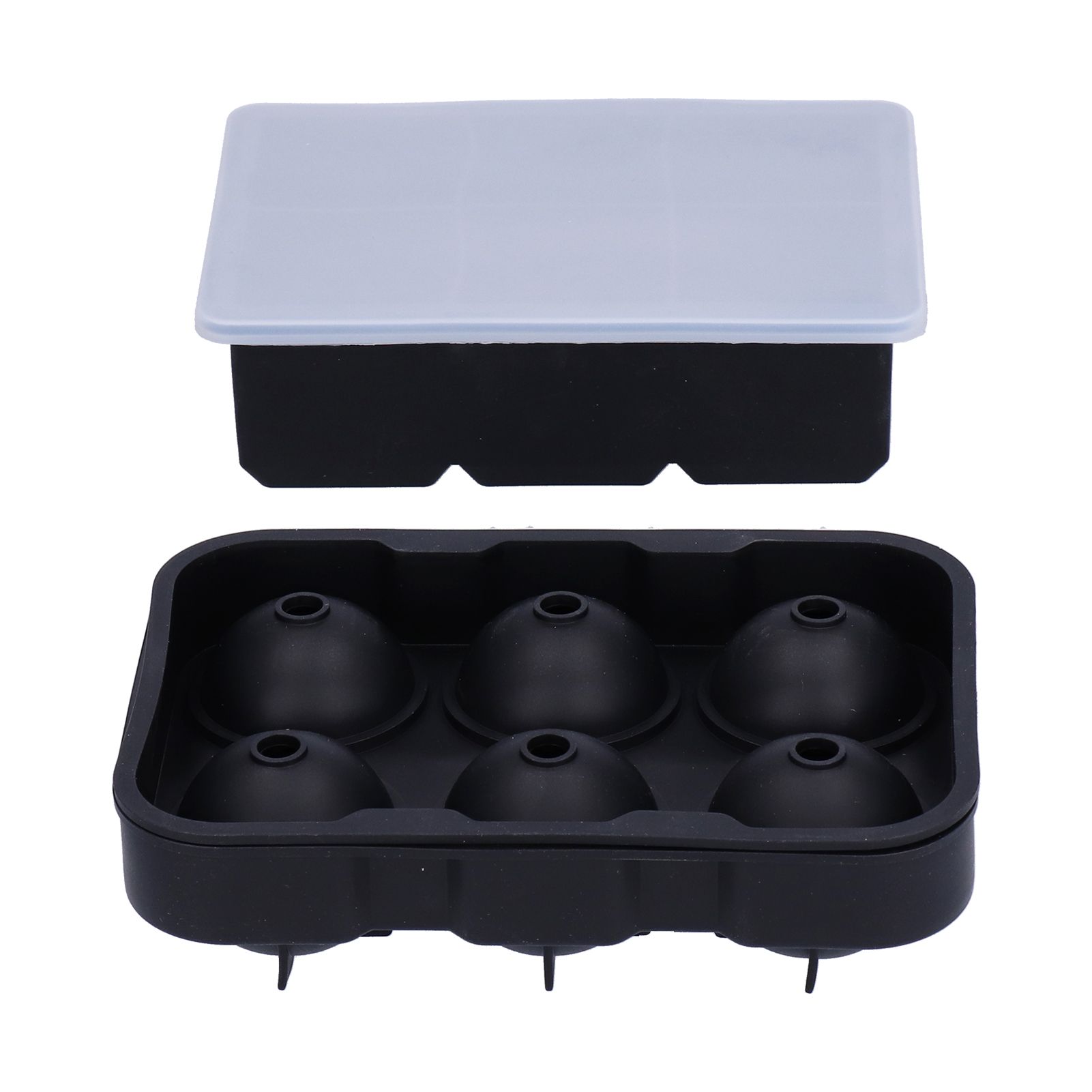 2PCS 6 Grid Ice Cubes Tray Silicone NonStick Ice Cubes Maker DIY Kitchen