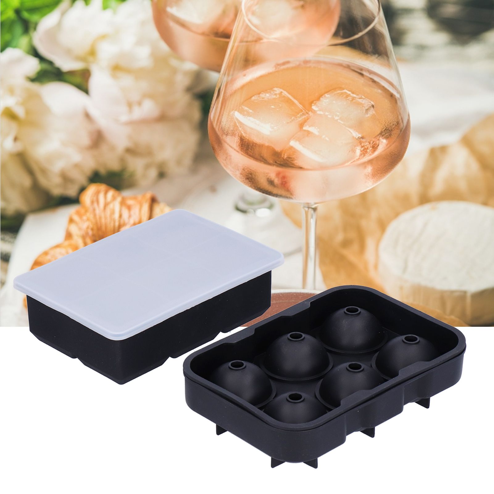 2PCS 6 Grid Ice Cubes Tray Silicone NonStick Ice Cubes Maker DIY Kitchen view 12