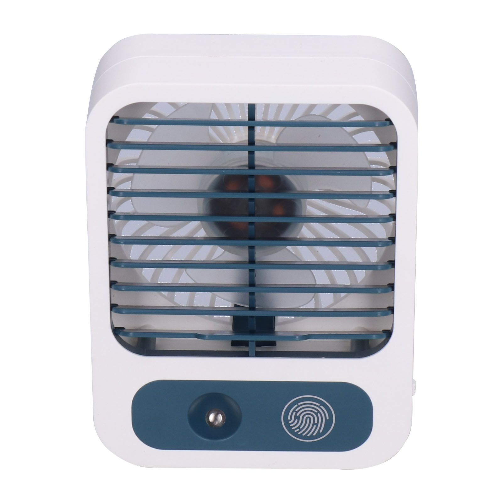 Humidifying Spray Fan Mini Portable Air Cooler Handheld USB Charging Fan White view 7