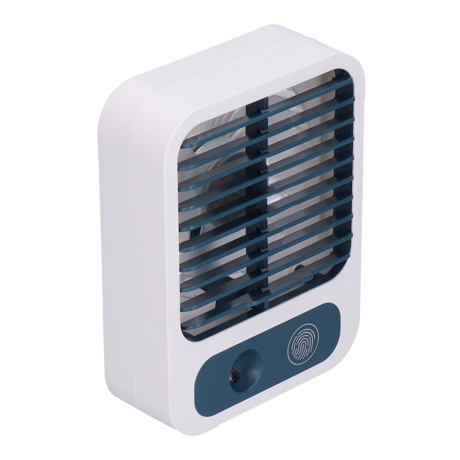 Humidifying Spray Fan Mini Portable Air Cooler Handheld USB Charging Fan White view 9