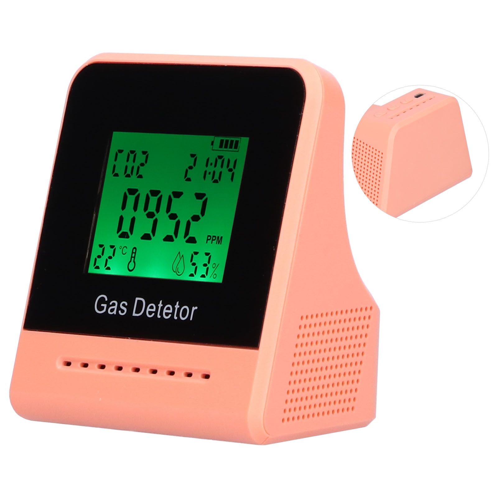 400-5000ppm Air Quality Detector CO Temperature Humidity Monitor with Clock view 8