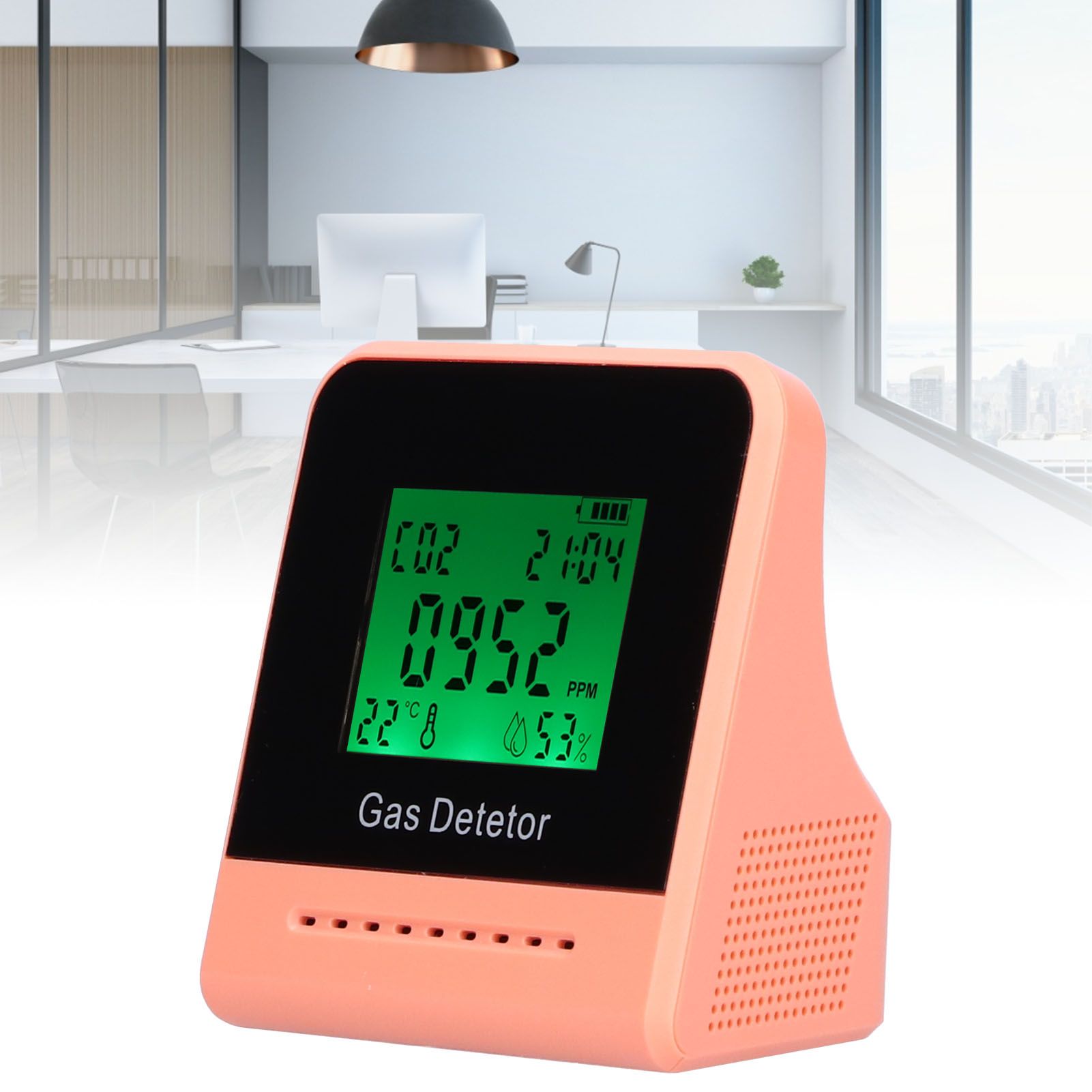 400-5000ppm Air Quality Detector CO Temperature Humidity Monitor with Clock view 11