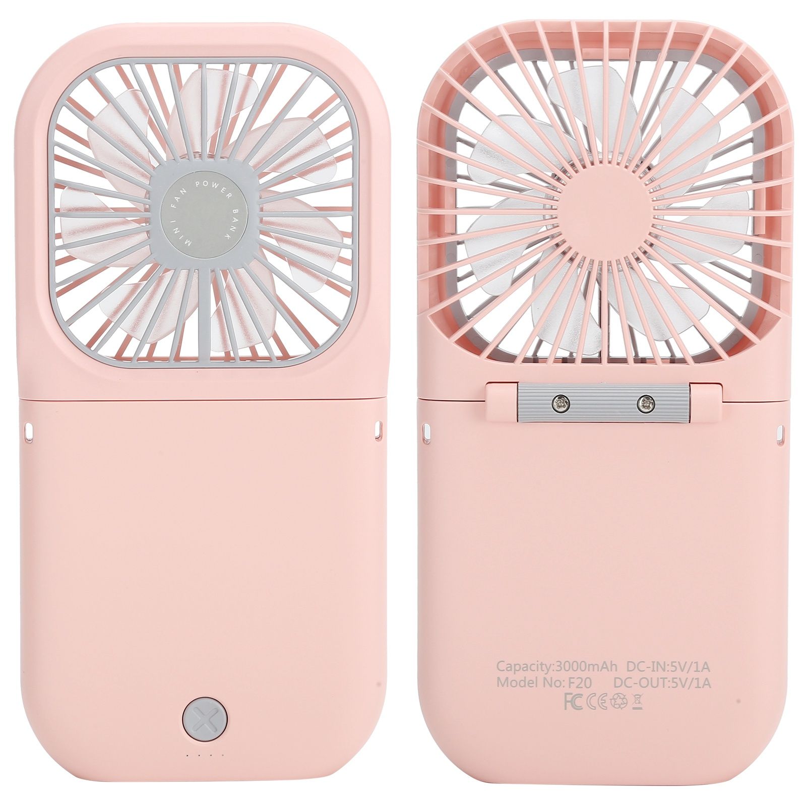 Hanging Neck Fan Mini Portable Folding 3 Speed Adjustable USB Charging Low view 4