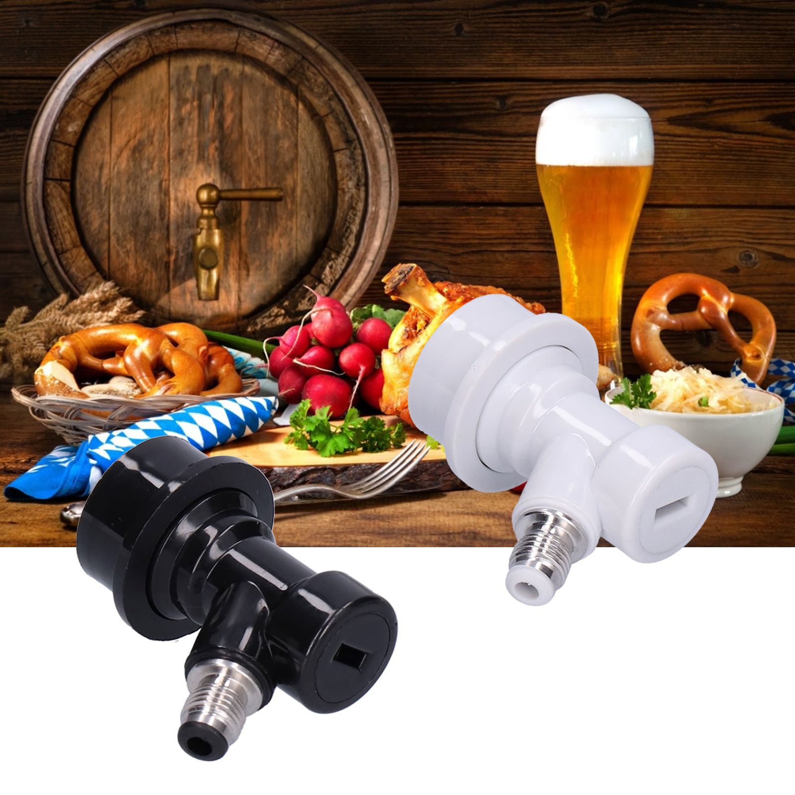 Ball Lock Adapter 3/8in ‑1/4in Beer Keg Coupler Quick Disconnect for Cornelius view 11