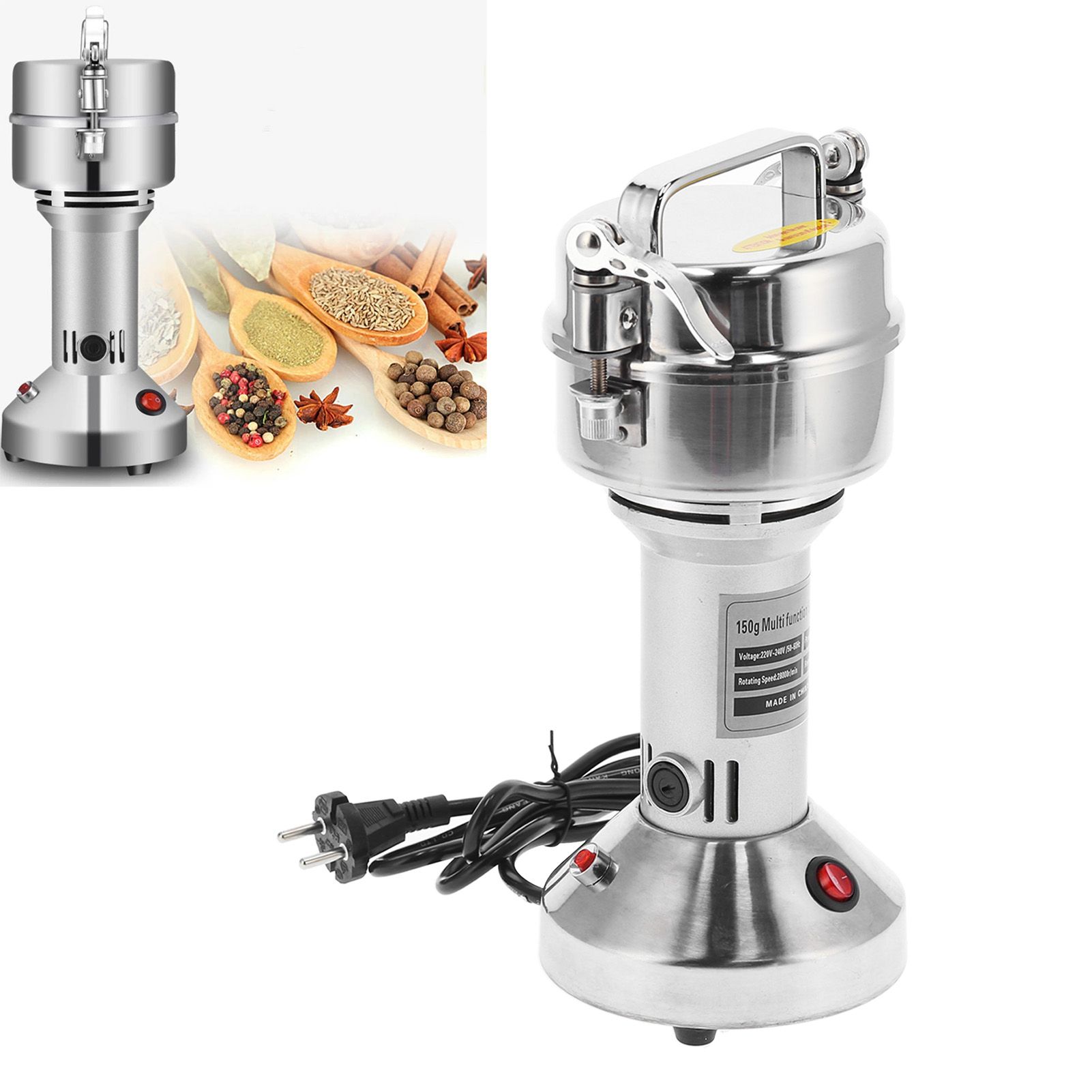 100g Stainless Steel Coffee Grinder Small Electric Coffee Bean Grinding Machine view 11