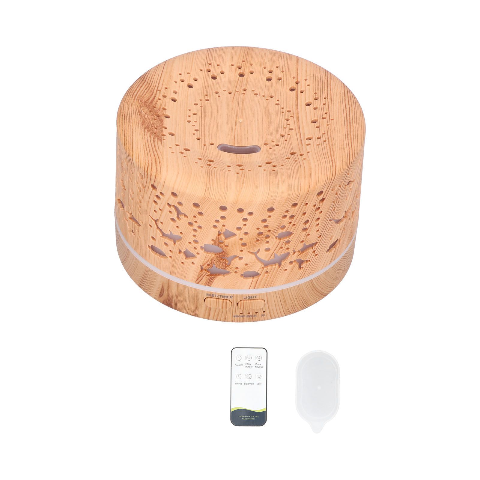 700ml Humidifier Wood Grain Remote Control Aroma Diffuser Bluetooth Speaker view 2
