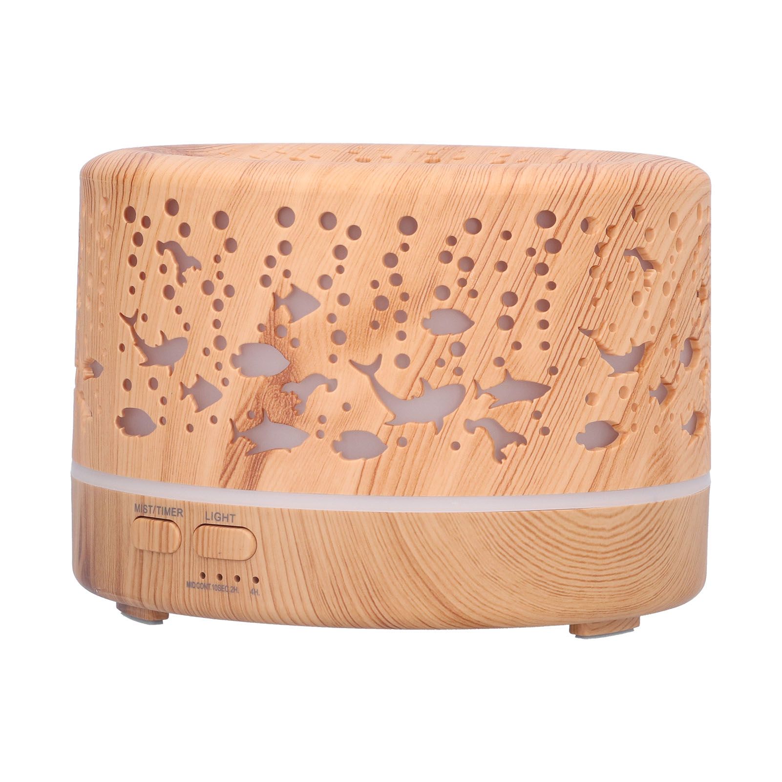 700ml Humidifier Wood Grain Remote Control Aroma Diffuser Bluetooth Speaker view 5