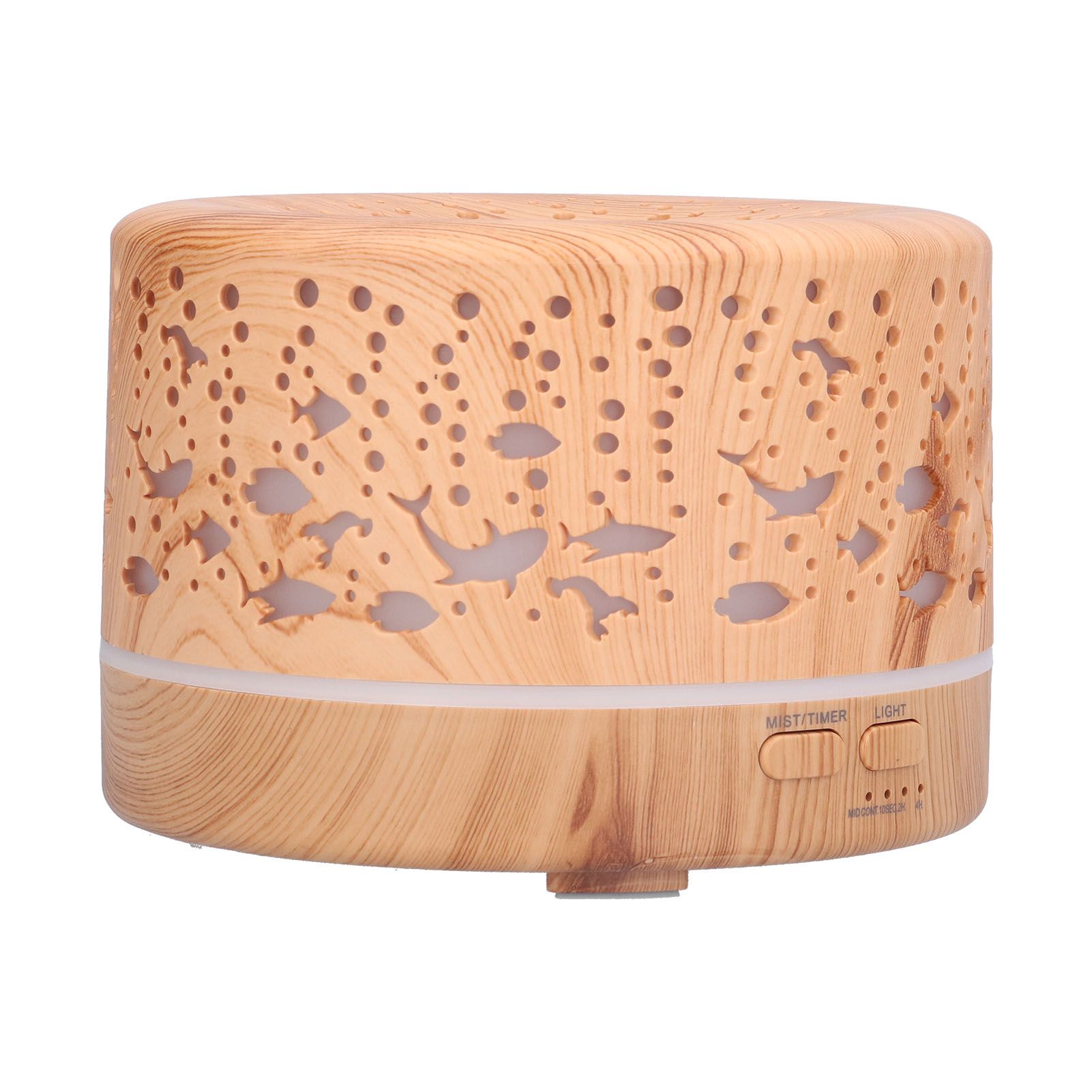 700ml Humidifier Wood Grain Remote Control Aroma Diffuser Bluetooth Speaker view 7