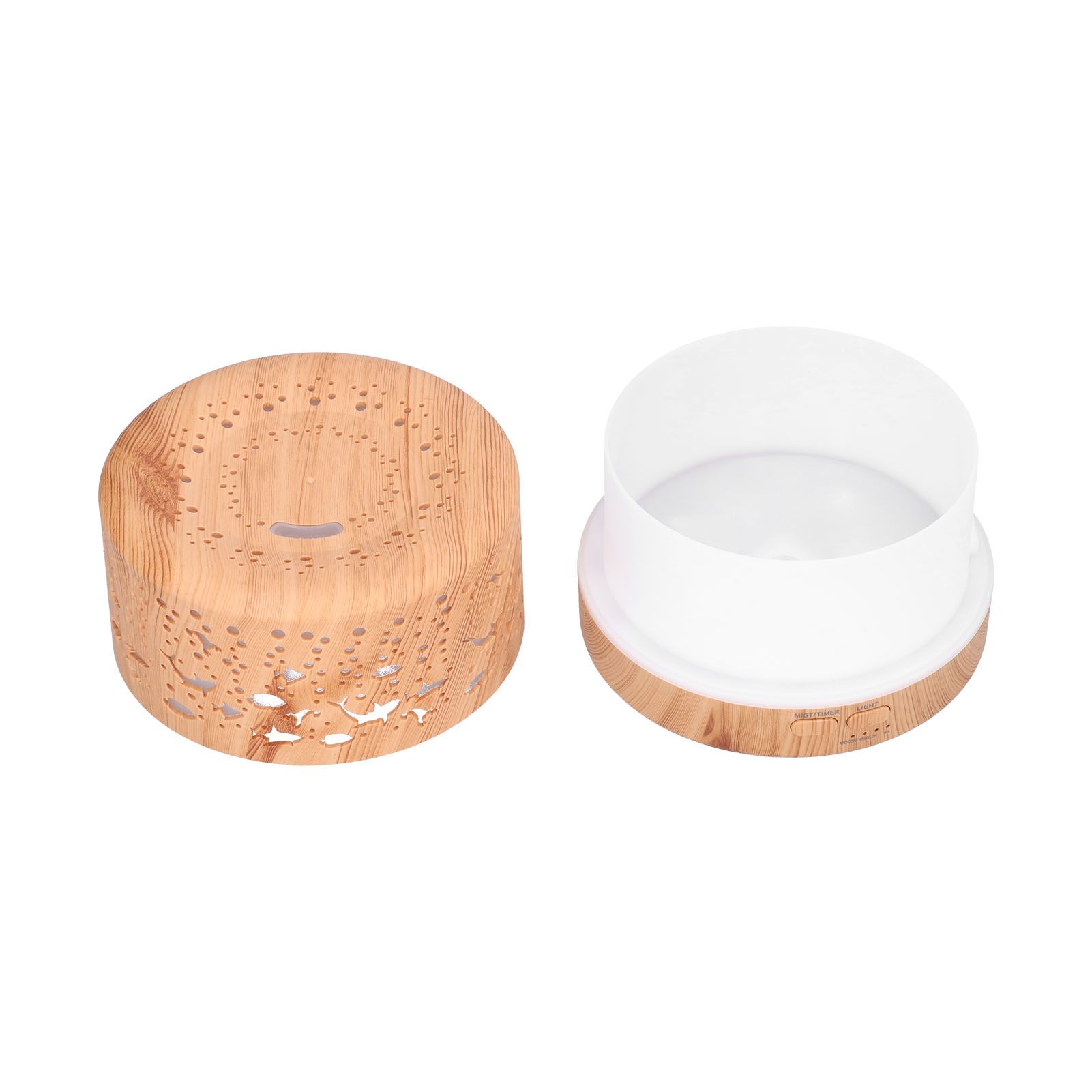 700ml Humidifier Wood Grain Remote Control Aroma Diffuser Bluetooth Speaker view 8
