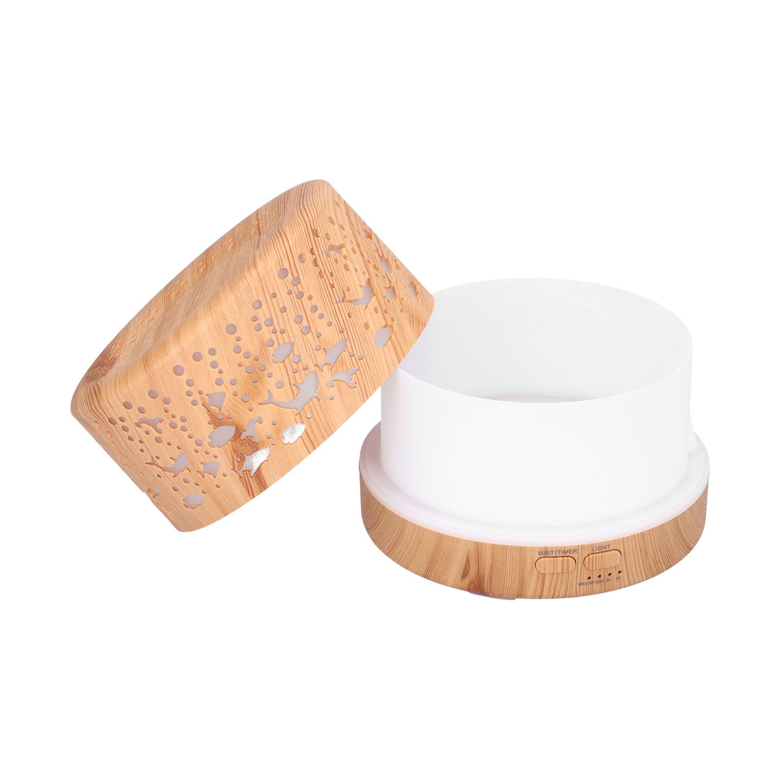 700ml Humidifier Wood Grain Remote Control Aroma Diffuser Bluetooth Speaker view 9