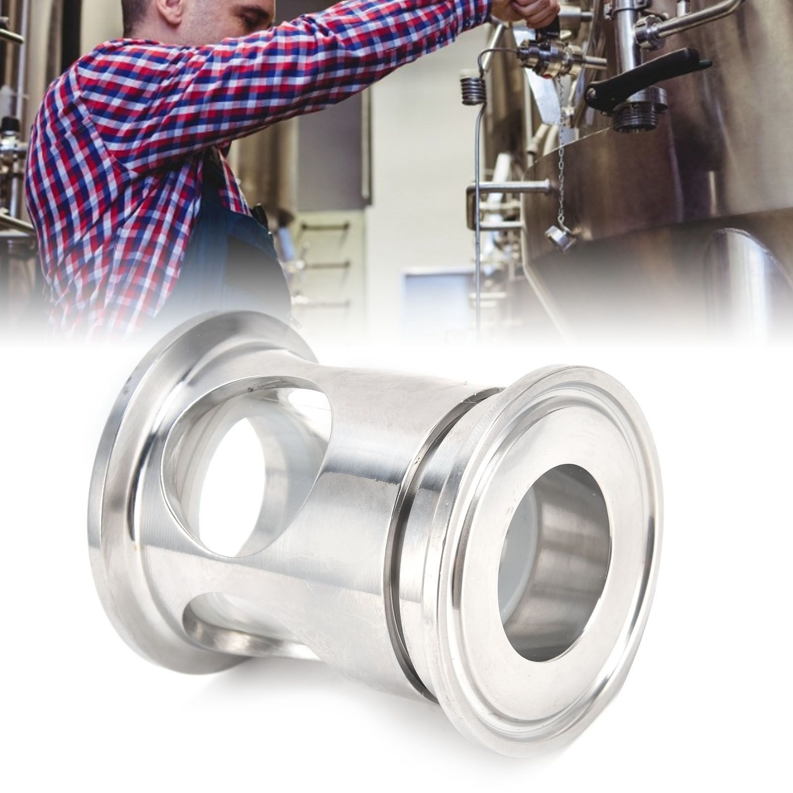 Mini Sight Glass Brewing Flow Indicator Glass Brewing Machine Accessory Fittings view 12