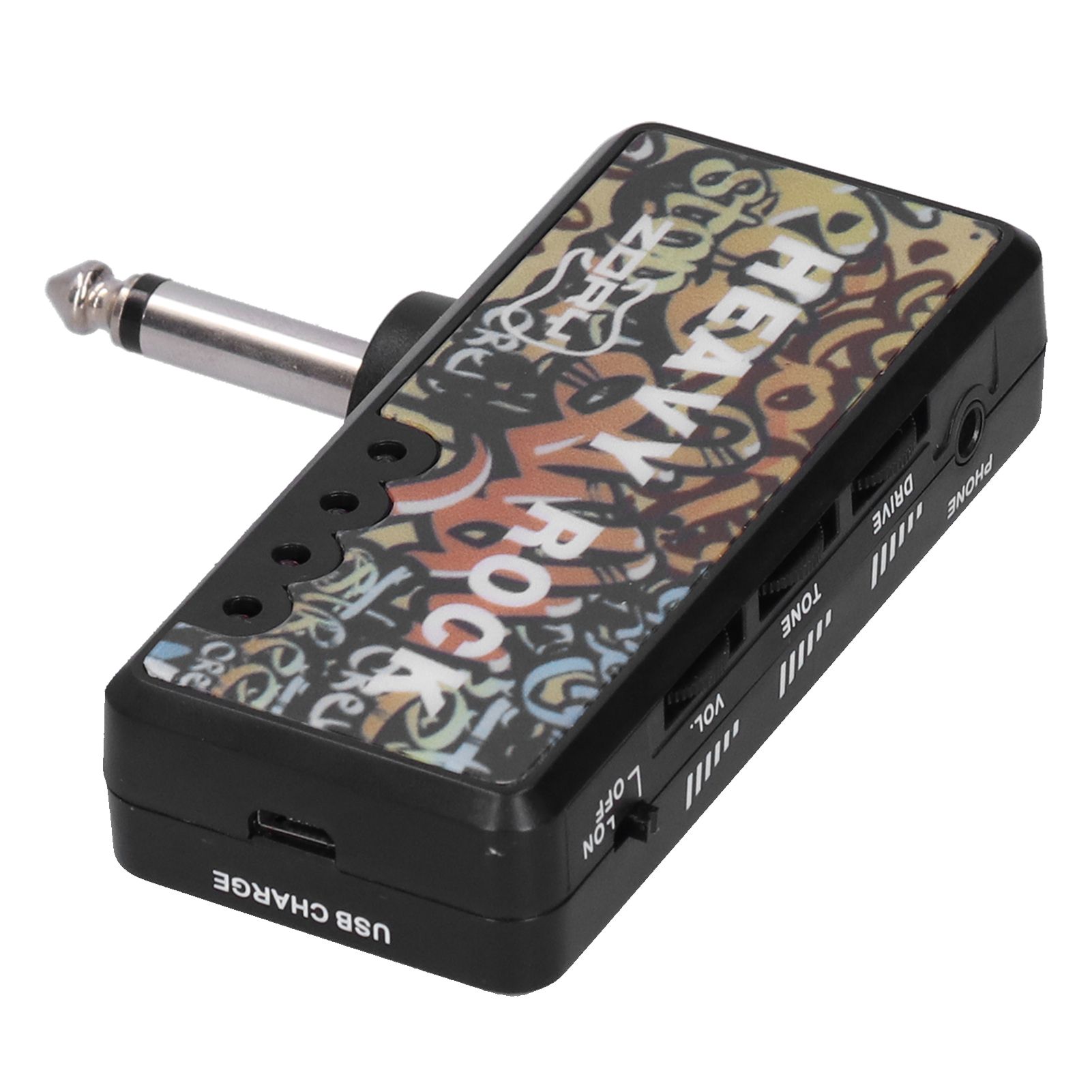 Electric Guitar Bass Headphone Amplifier with Audio Cable Adapter USB Charging view 9