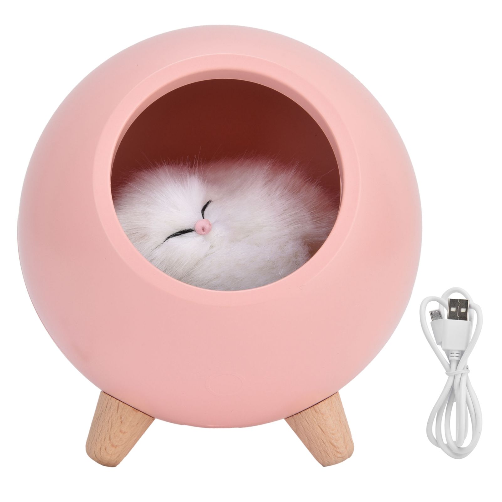 LED Night Light Pet House Shape Table Lamp USB Rechargeable Light Bedside view 2