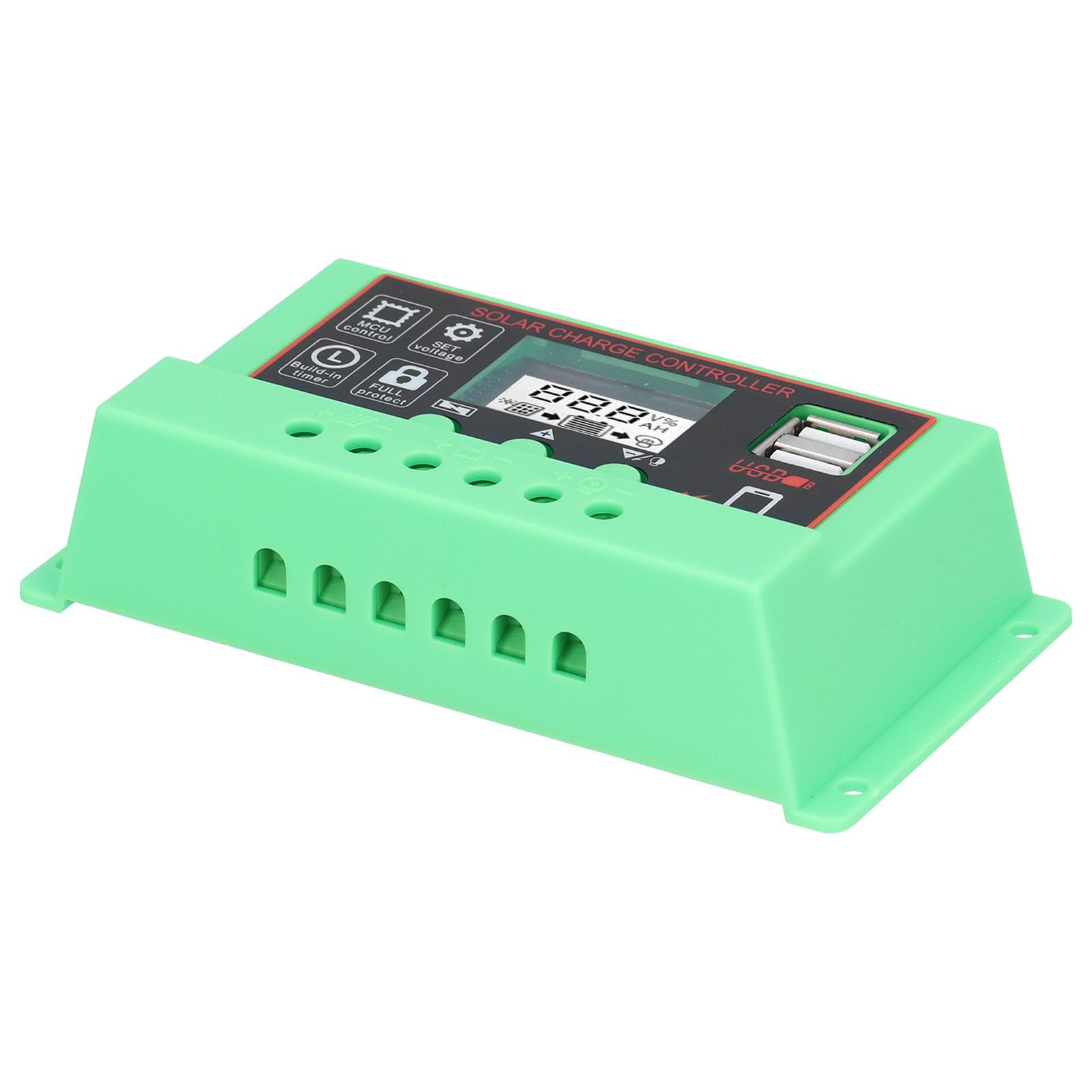 Solar Charge Controller 12V/24V Solar Controller LCD Display USB Interface view 3