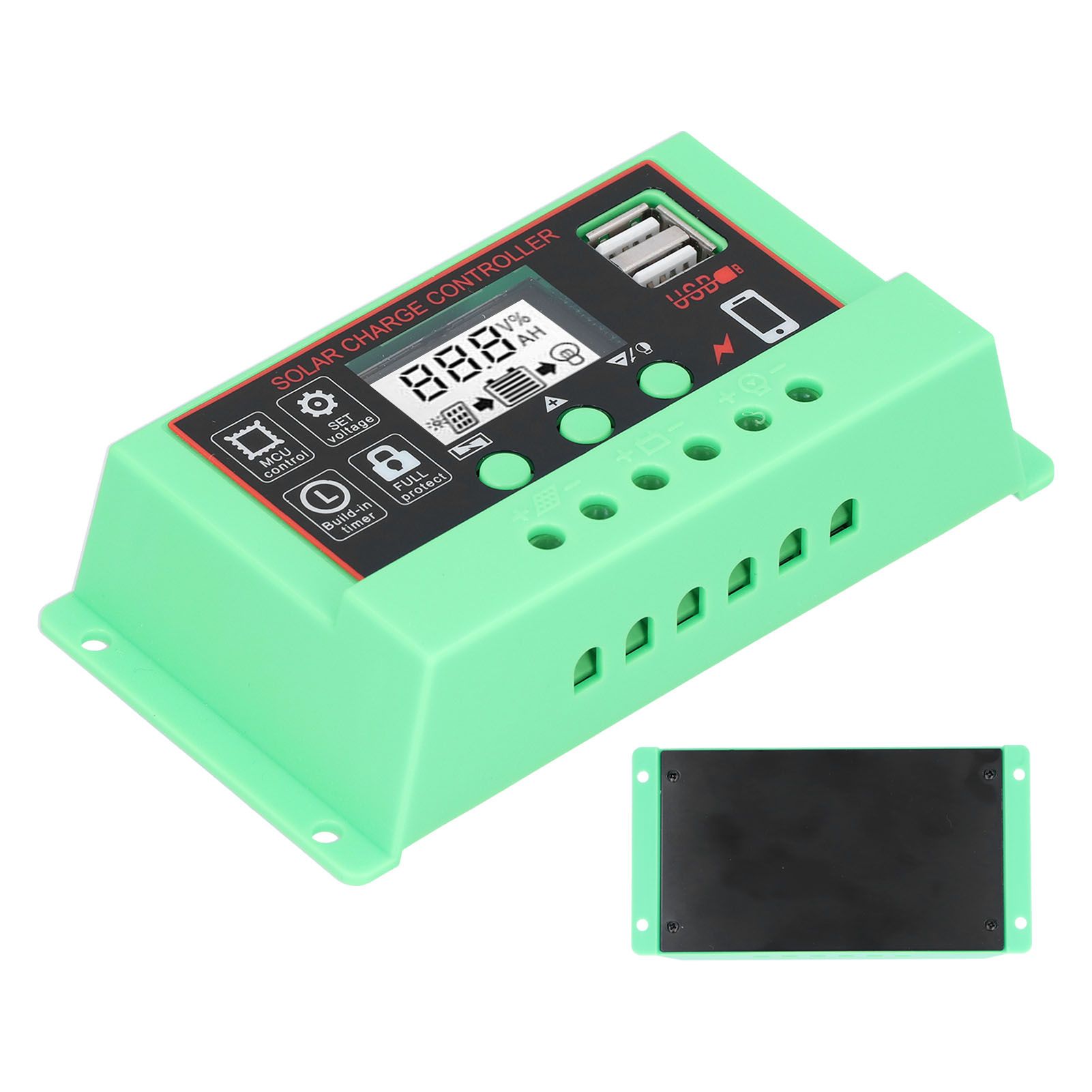 Solar Charge Controller 12V/24V Solar Controller LCD Display USB Interface view 8