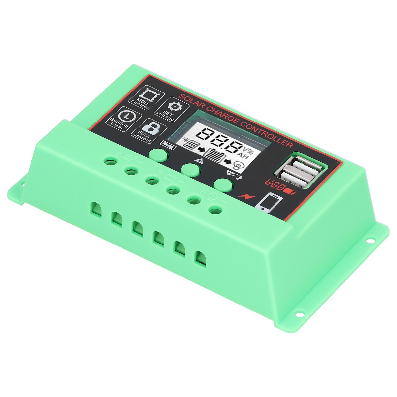 Solar Charge Controller 12V/24V Solar Controller LCD Display USB Interface view 10