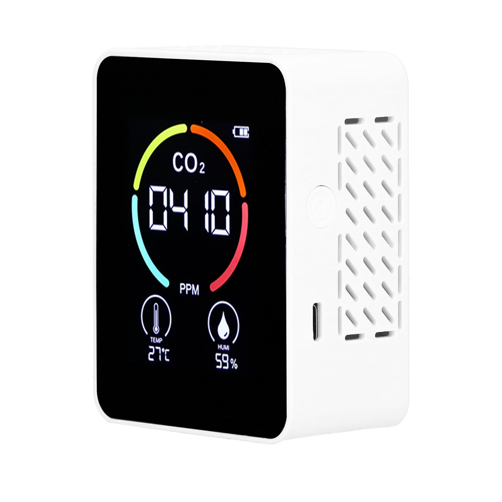Carbon Dioxide Detector Semiconductor USB Charging LCD Temperature Humidity view 3