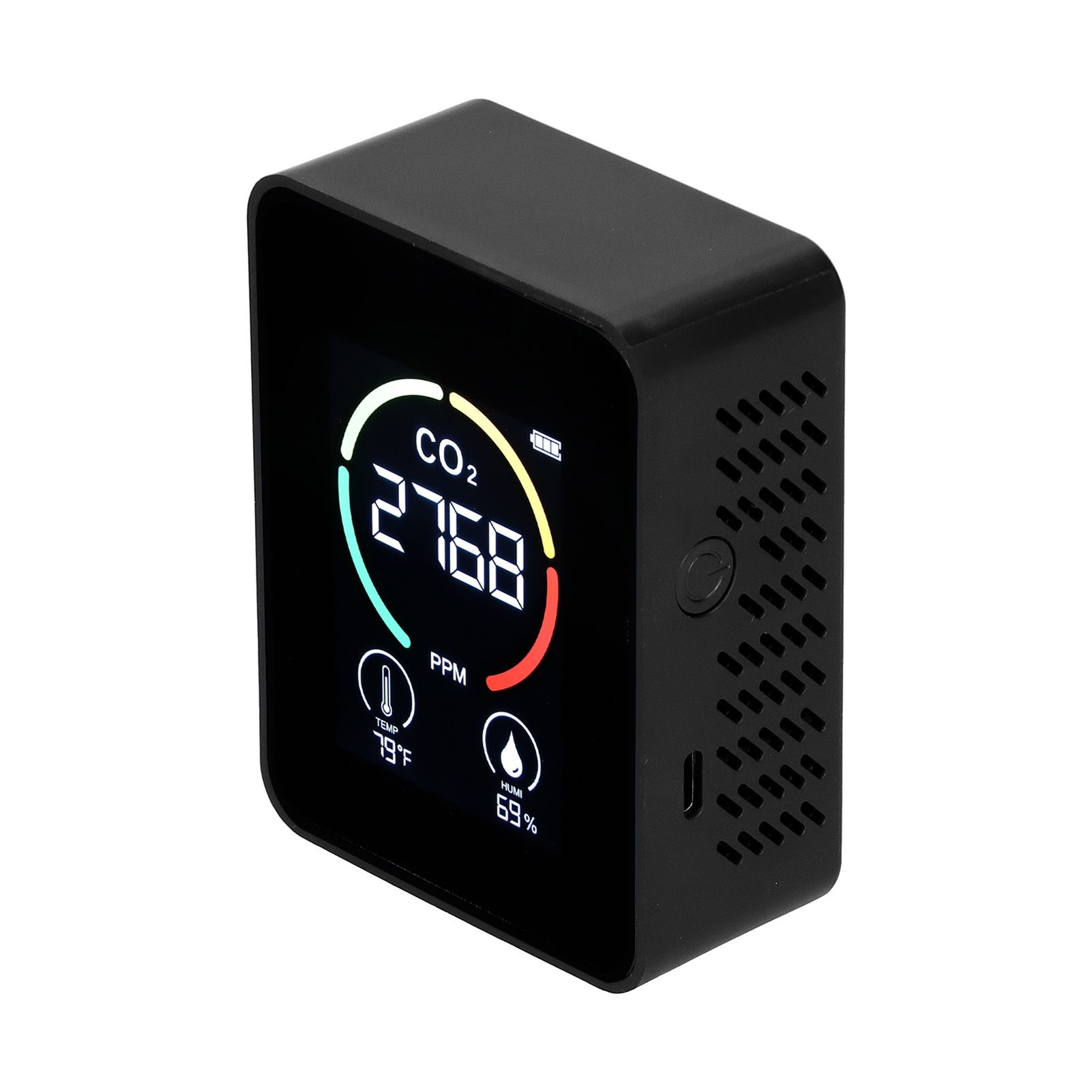 Carbon Dioxide Detector Semiconductor USB Charging LCD Temperature Humidity view 3