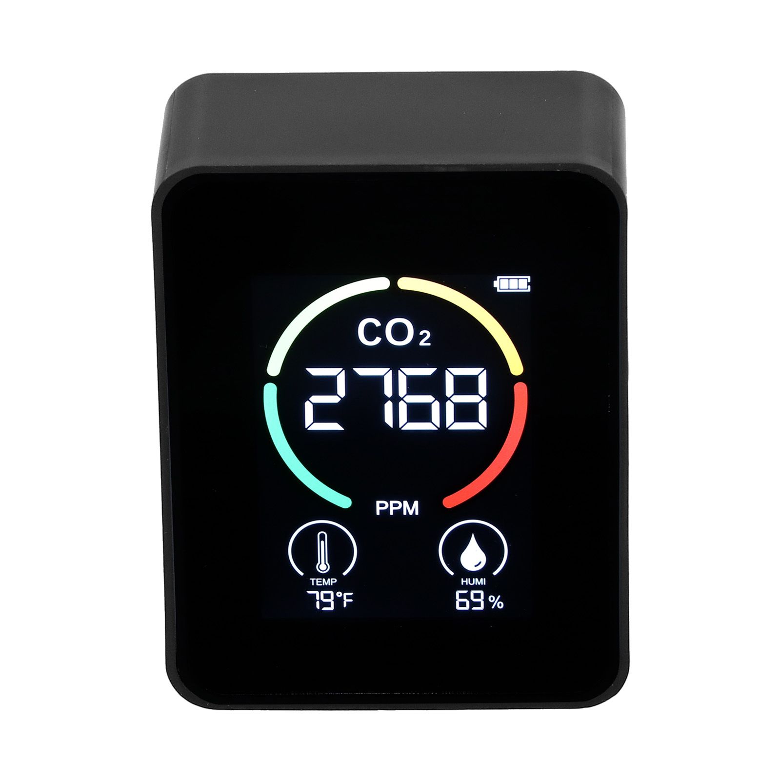 Carbon Dioxide Detector Semiconductor USB Charging LCD Temperature Humidity view 4