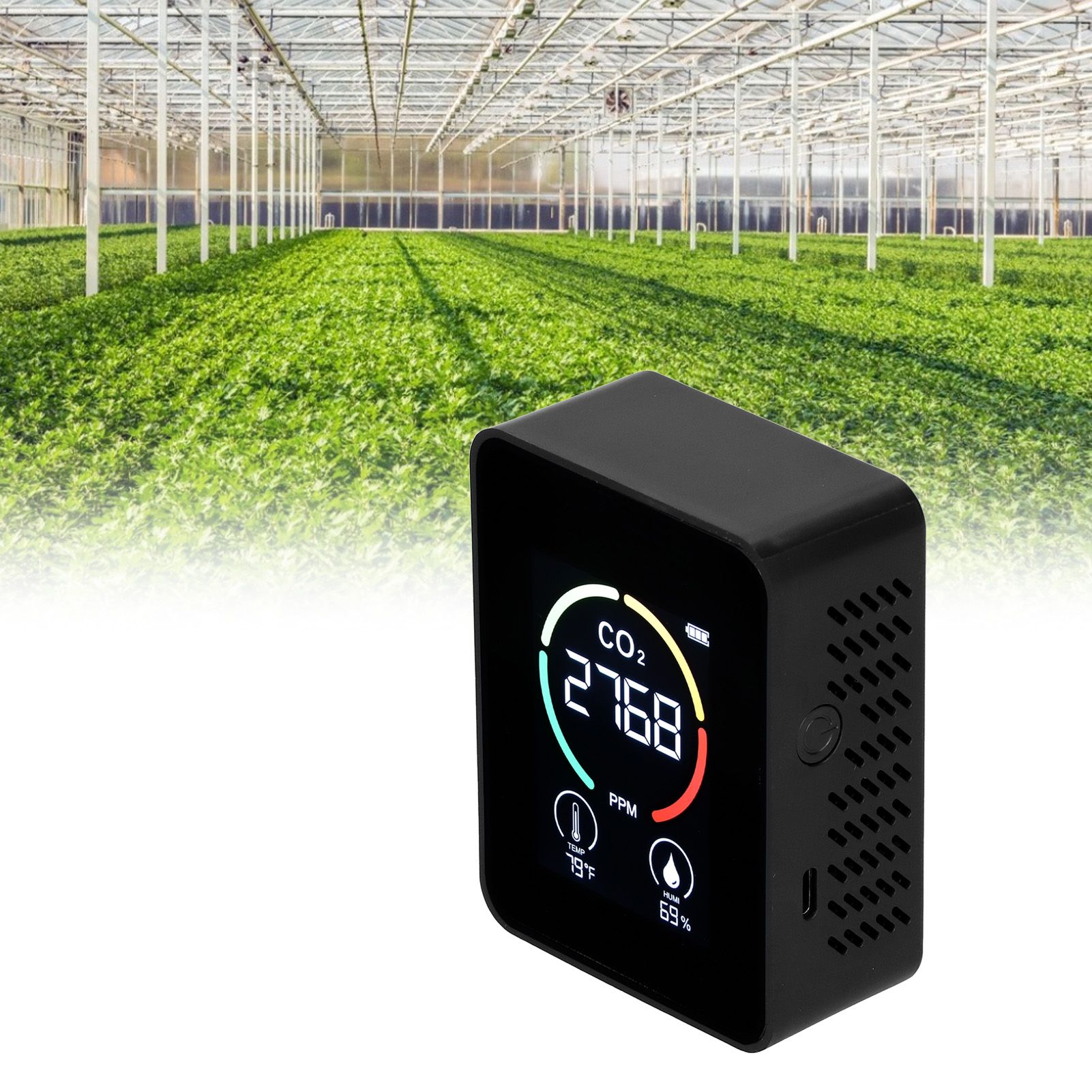 Carbon Dioxide Detector Semiconductor USB Charging LCD Temperature Humidity view 11