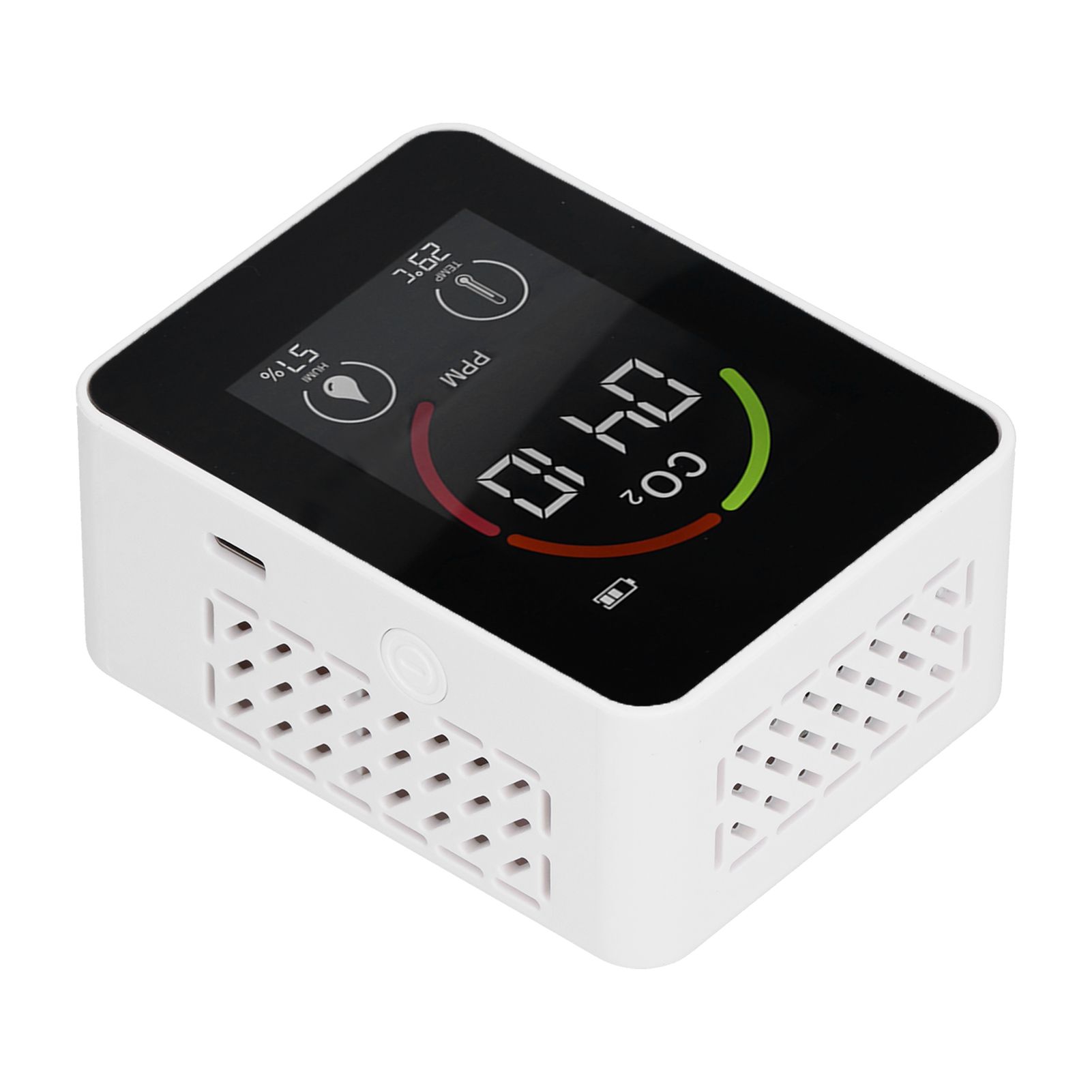 Smart Carbon Dioxide Detector USB Charging Infrared Temperature Humidity Air view 6