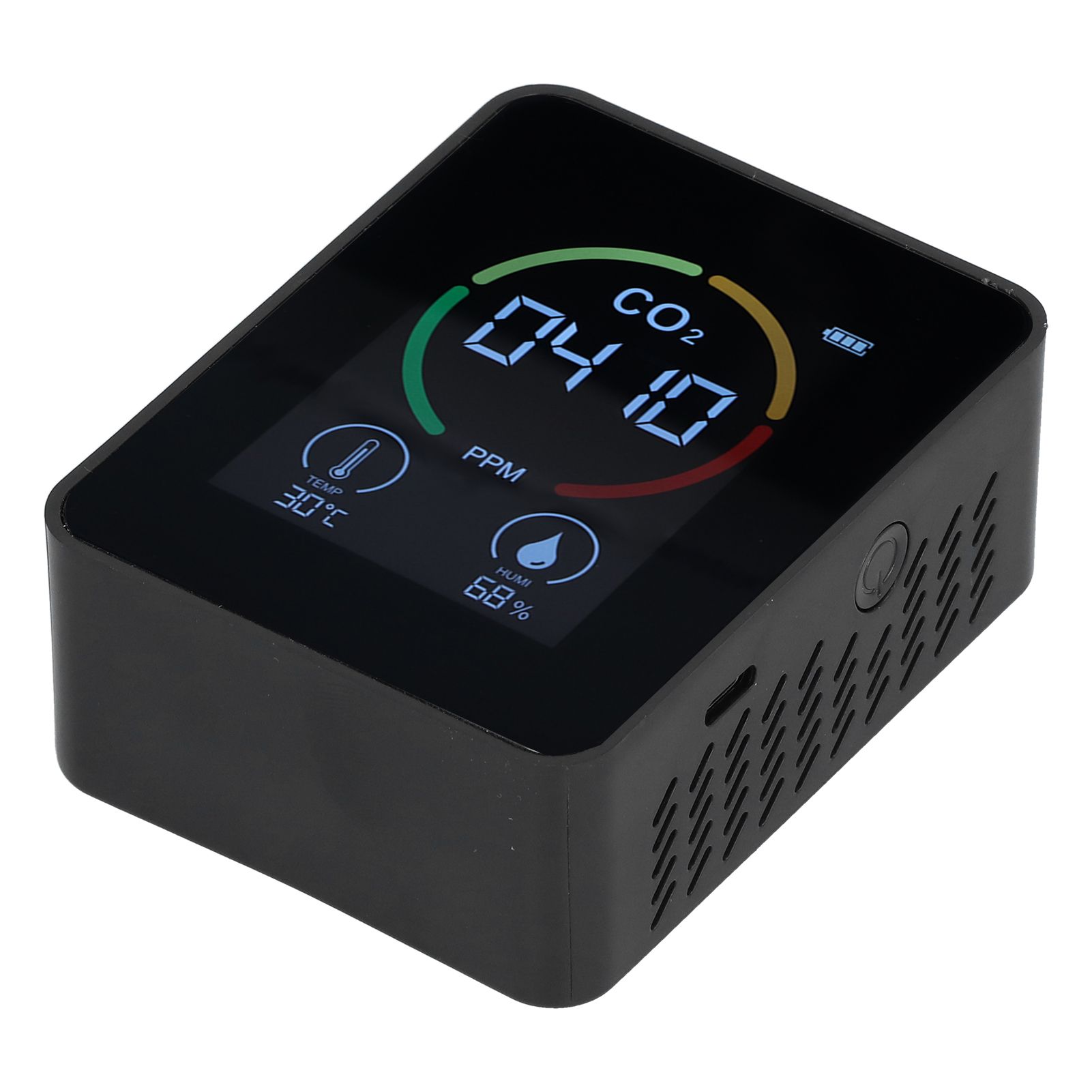 Smart Carbon Dioxide Detector USB Charging Infrared Temperature Humidity Air view 7