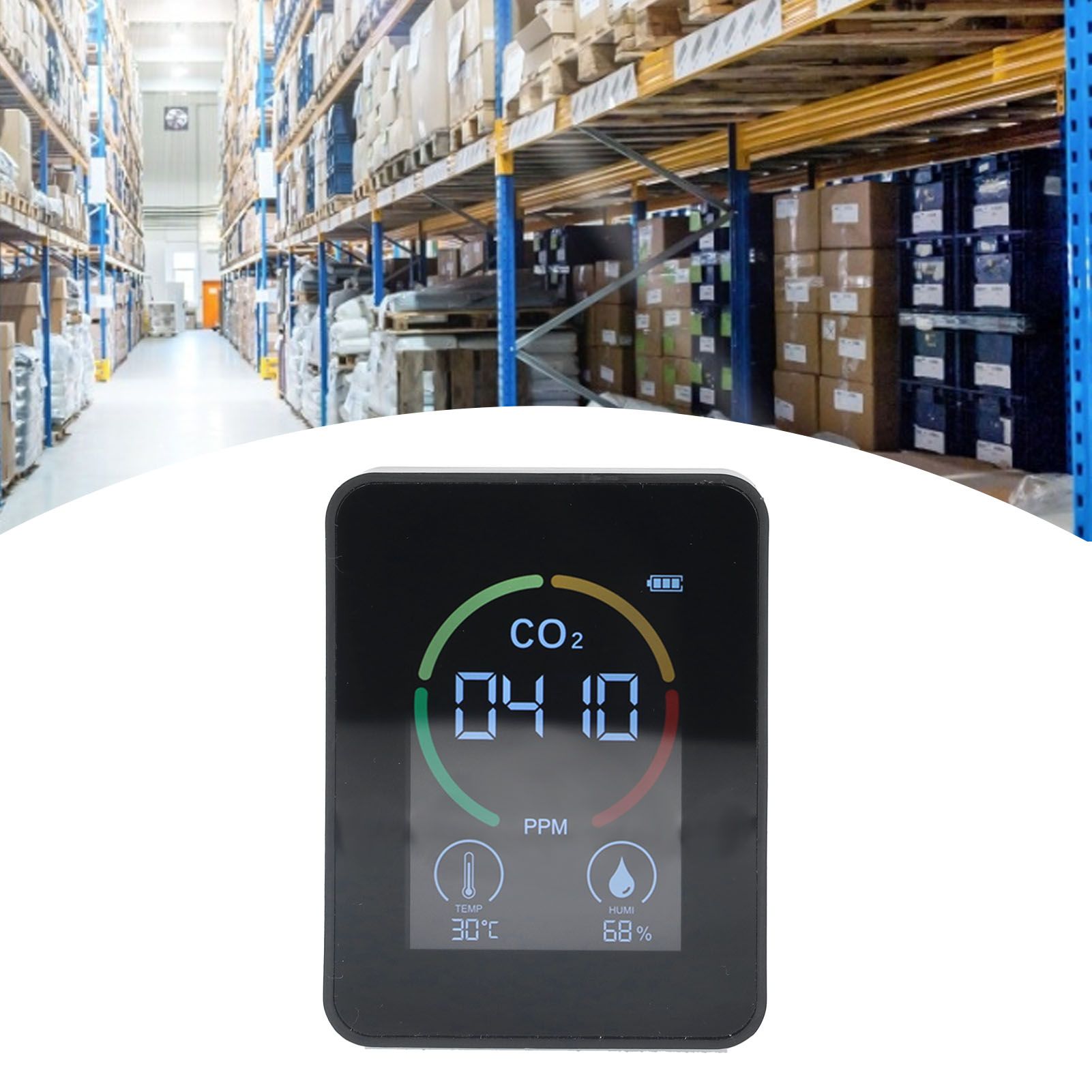 Smart Carbon Dioxide Detector USB Charging Infrared Temperature Humidity Air view 12