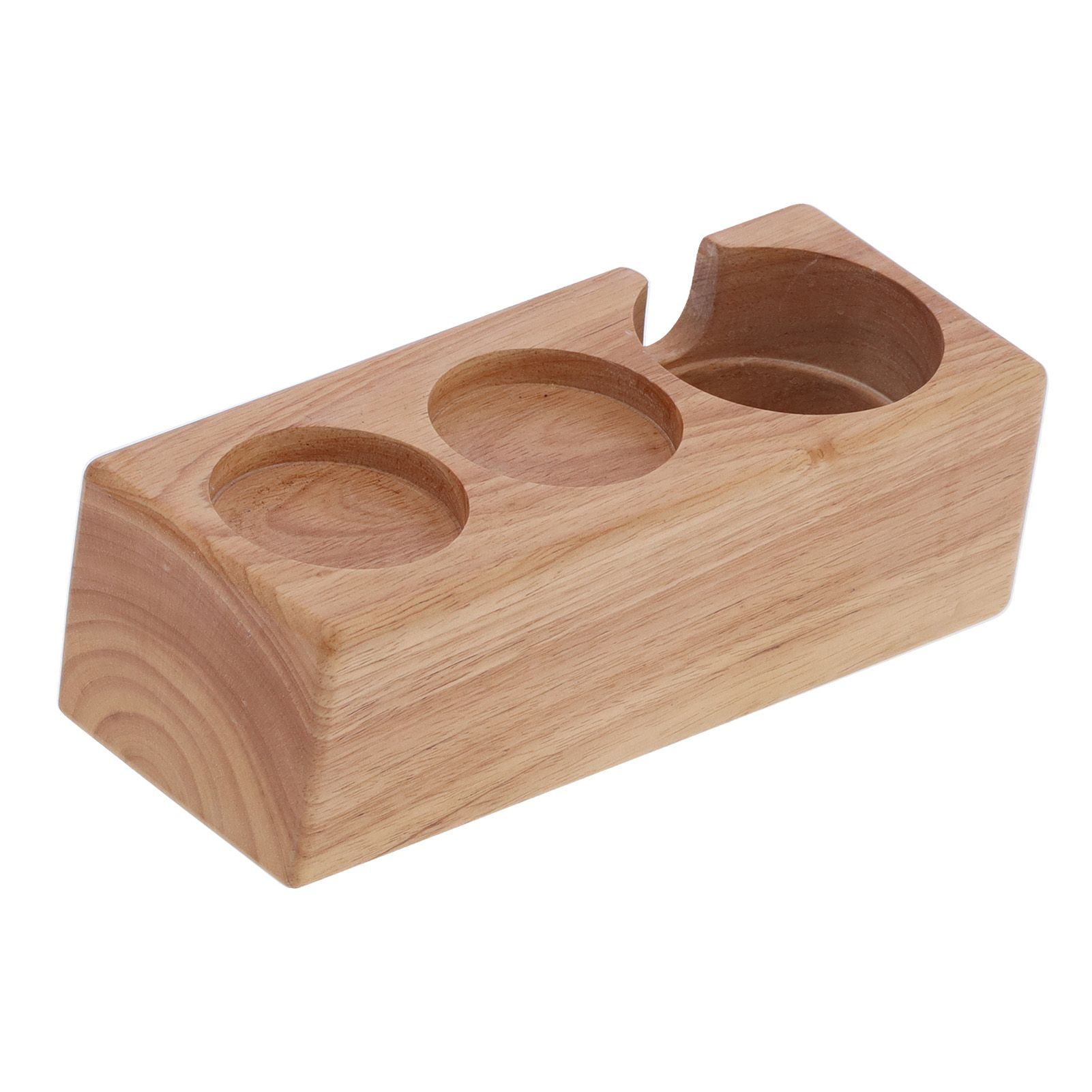 3‑Hole Composite Wood Coffee Handle Holder Rack Base Coffee Tamper Stand for view 4