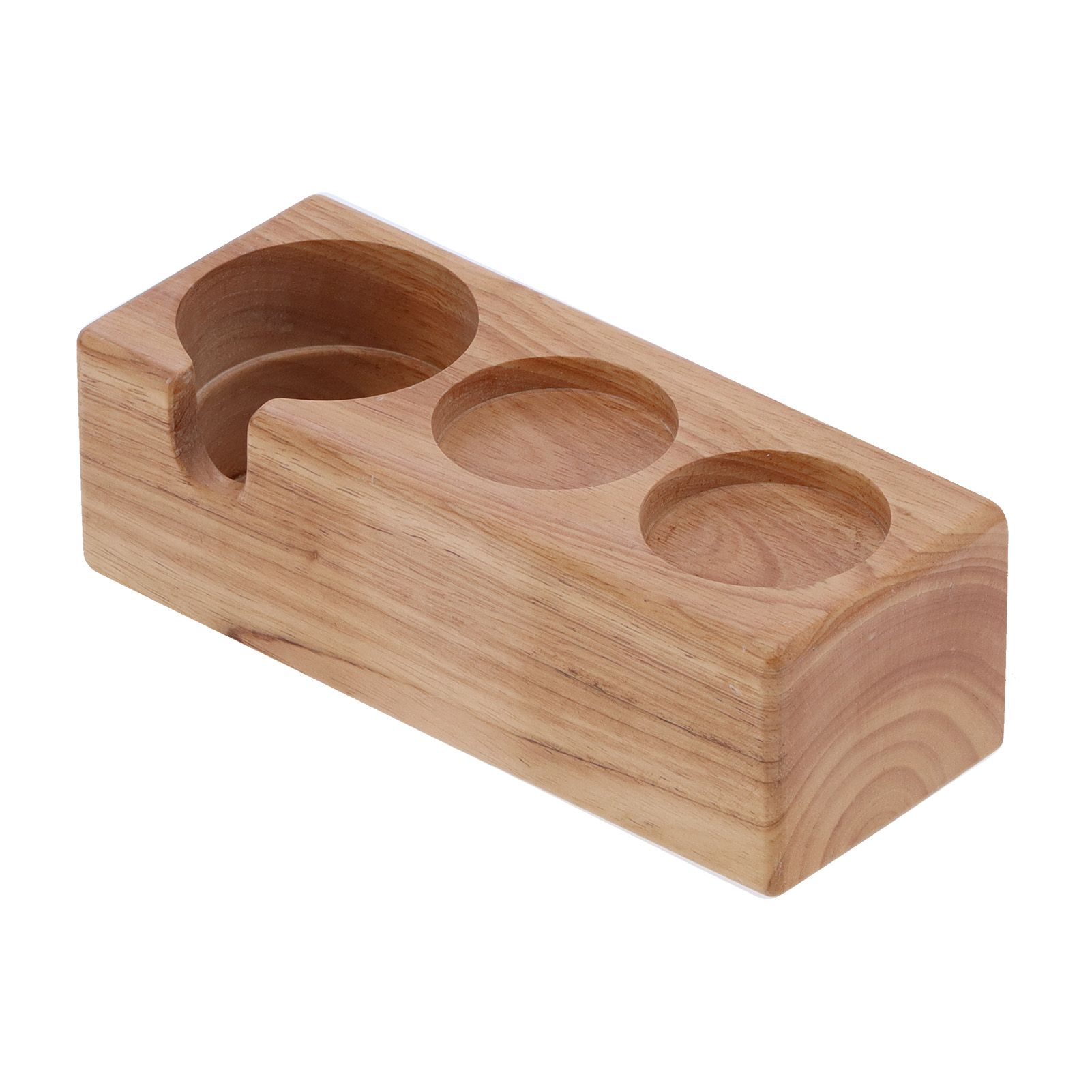3‑Hole Composite Wood Coffee Handle Holder Rack Base Coffee Tamper Stand for view 5