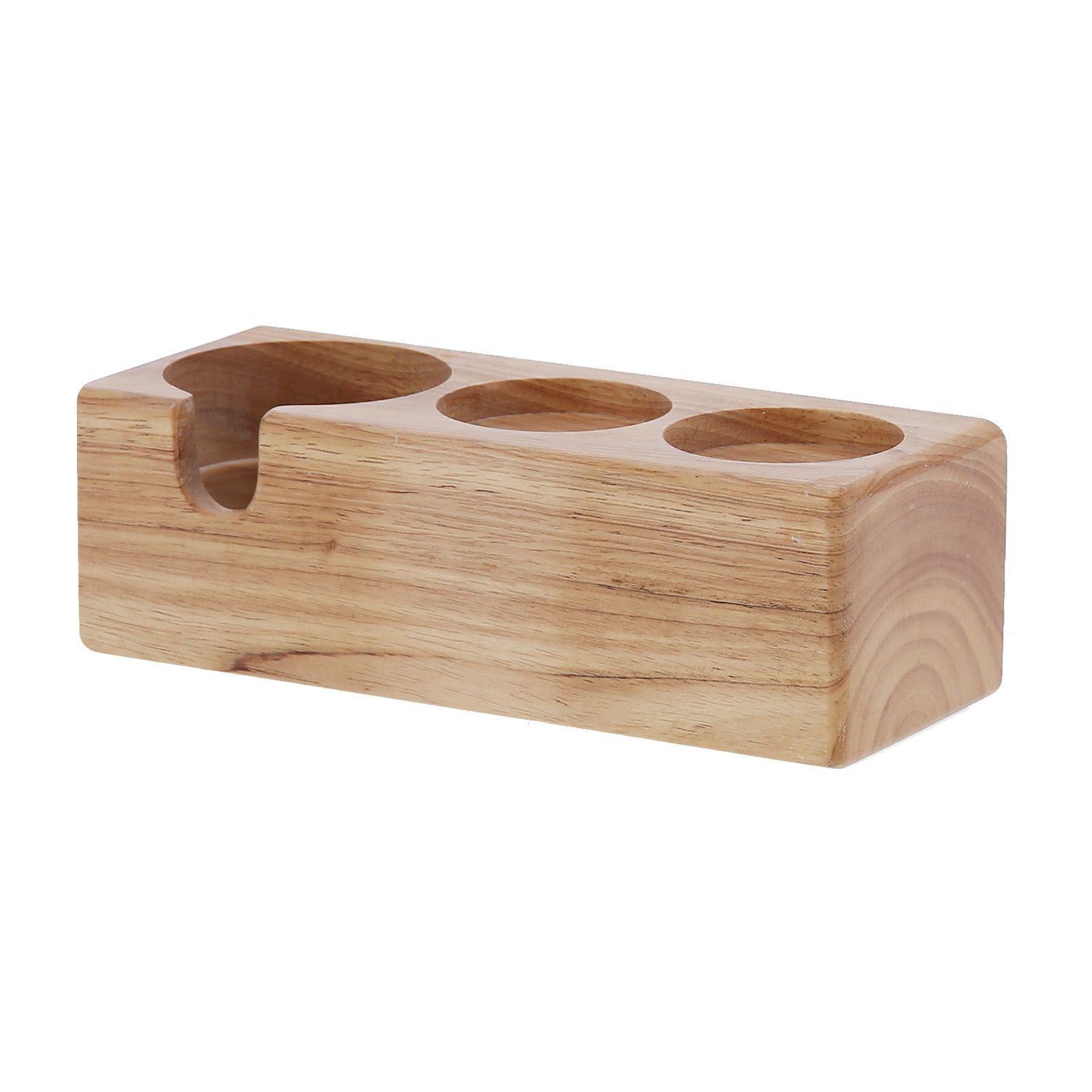 3‑Hole Composite Wood Coffee Handle Holder Rack Base Coffee Tamper Stand for view 7