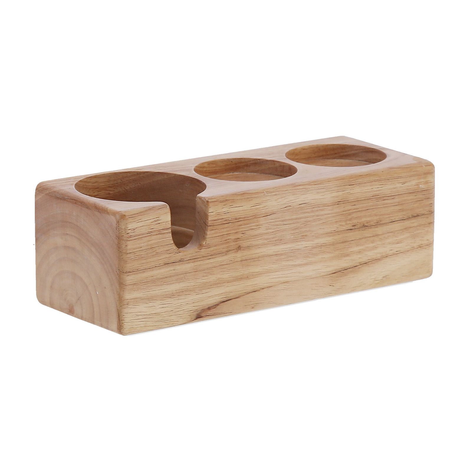 3‑Hole Composite Wood Coffee Handle Holder Rack Base Coffee Tamper Stand for view 8