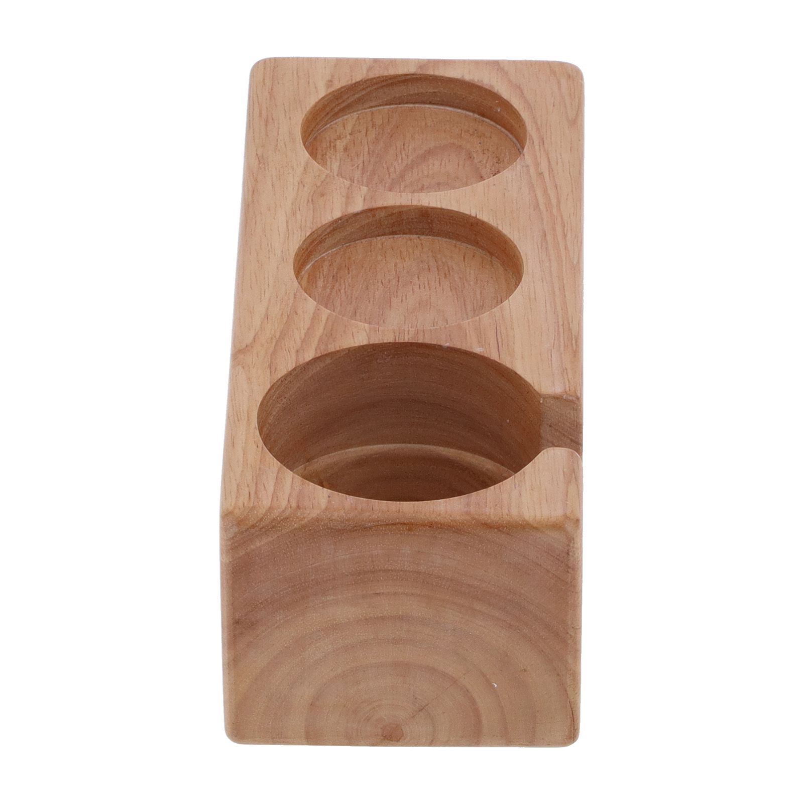 3‑Hole Composite Wood Coffee Handle Holder Rack Base Coffee Tamper Stand for view 9