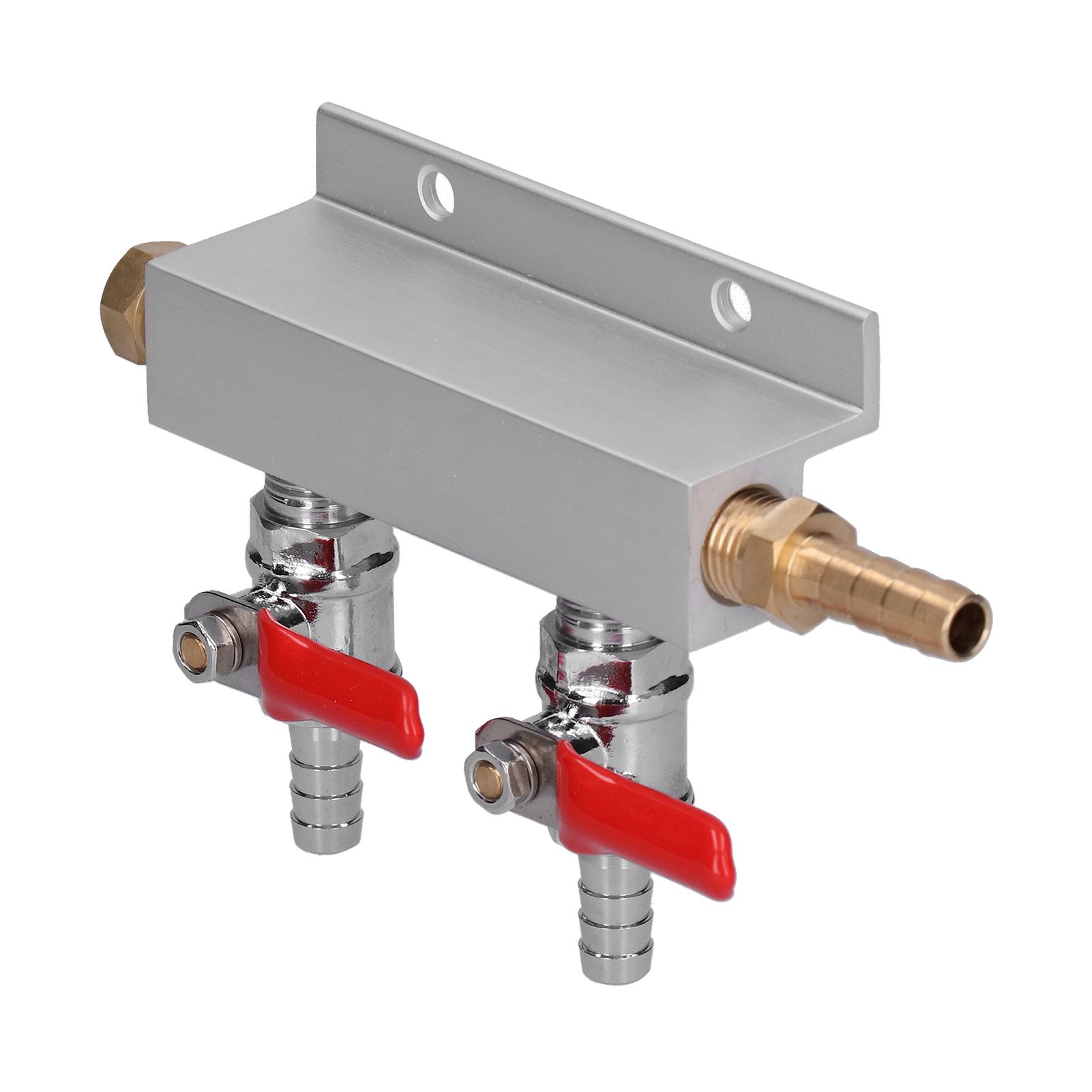 2 Way Gas Distribution CO2 Distributor Manifold With 5/16 Inch Beer Integrated view 7