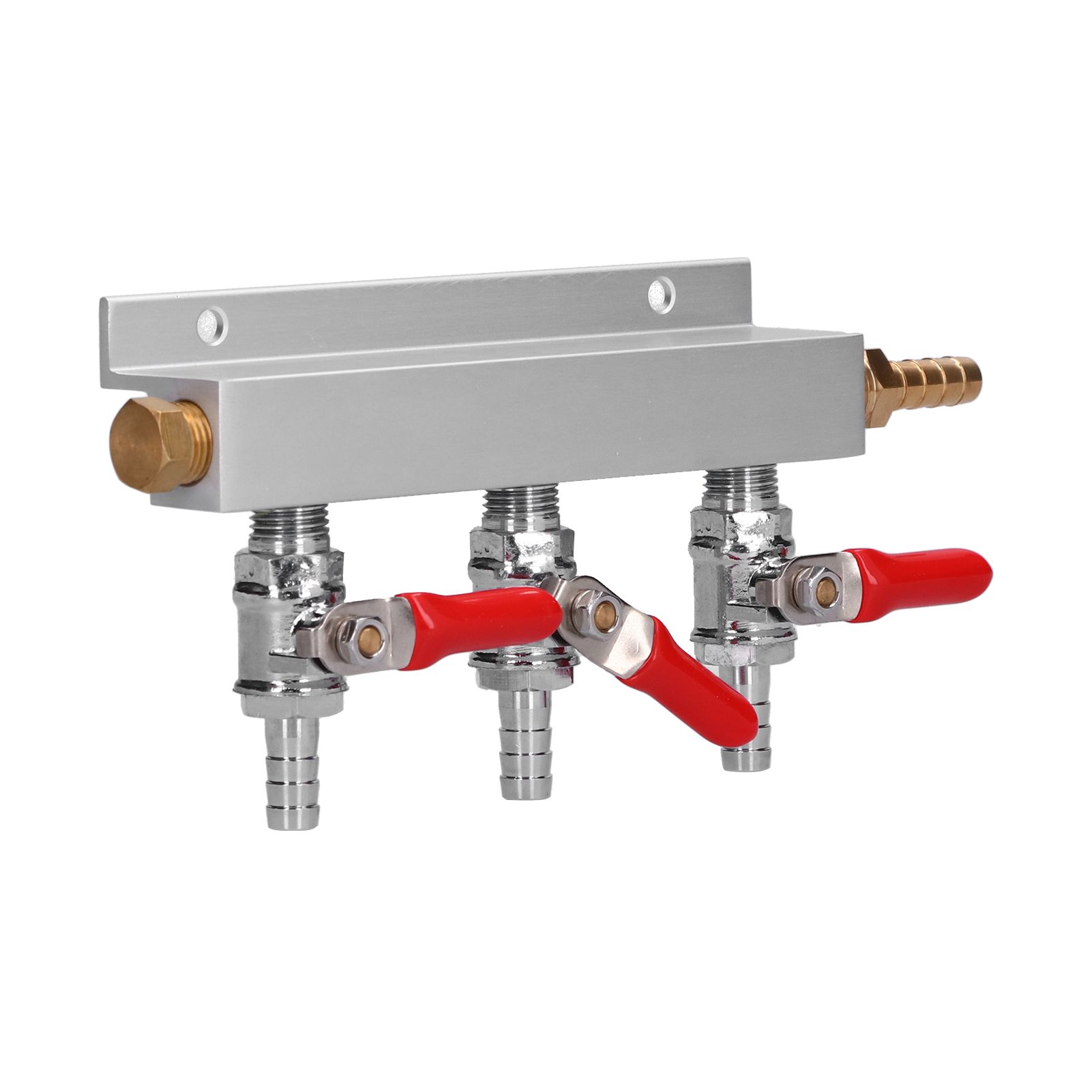 3 Way Gas Splitter CO2 Gas Distribution Manifold with 5/16 Inch Beer view 6