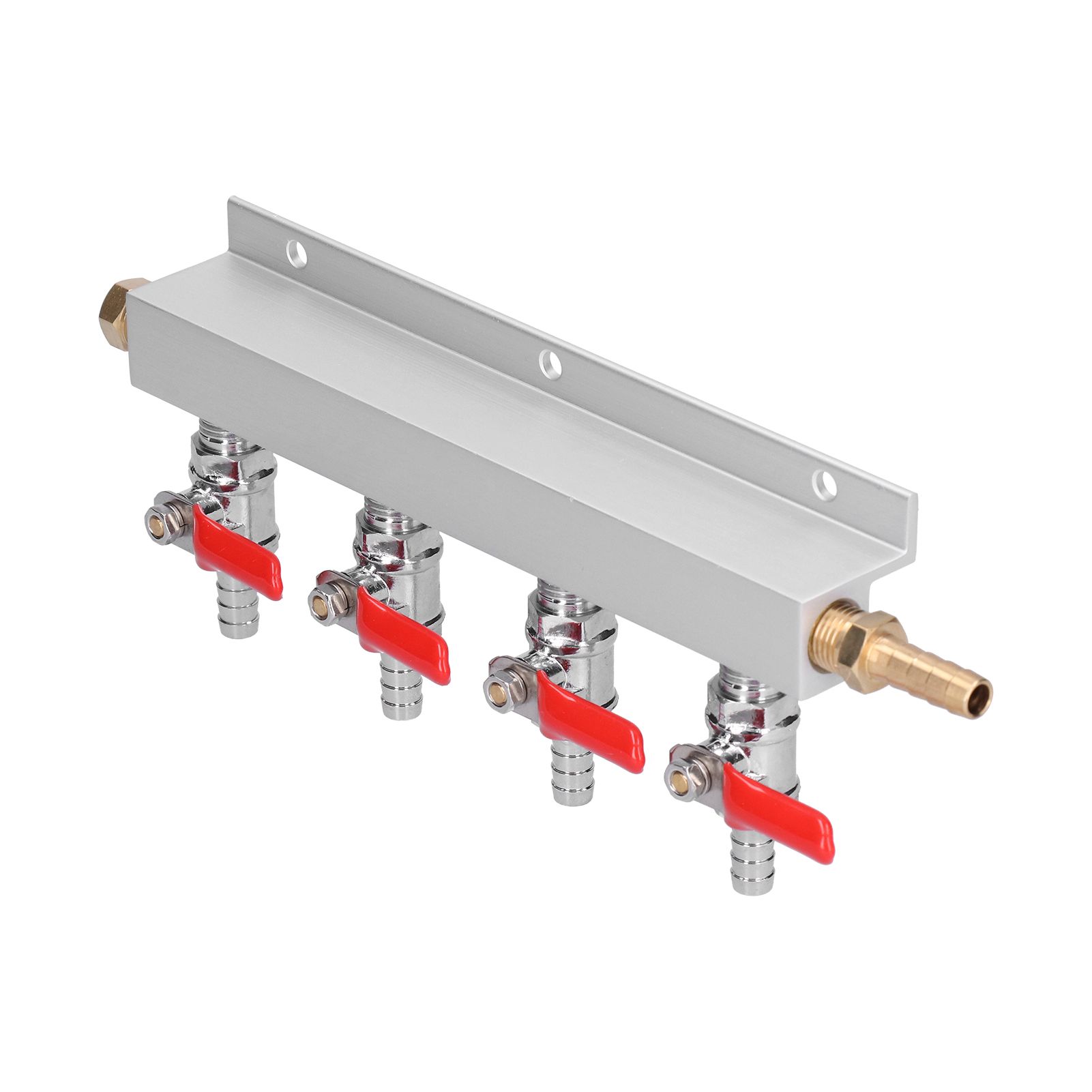 4 Way CO2 Gas Distribution Manifold with 5/16in Beer Integrated Check Valves — image 1