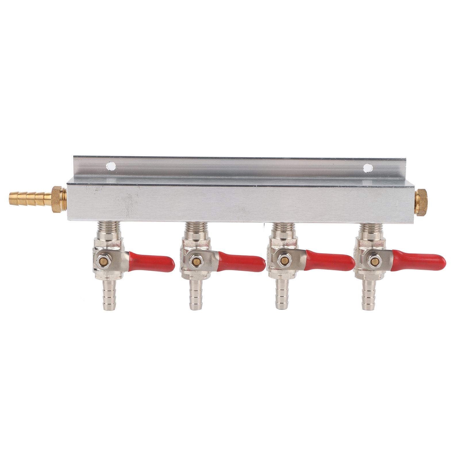 4 Way CO2 Gas Distribution Manifold with 5/16in Beer Integrated Check Valves view 2