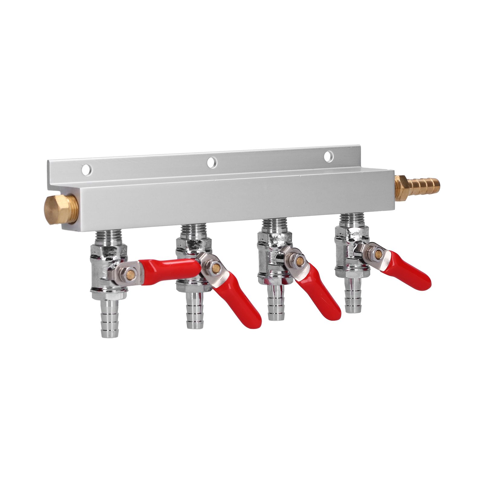 4 Way CO2 Gas Distribution Manifold with 5/16in Beer Integrated Check Valves view 6