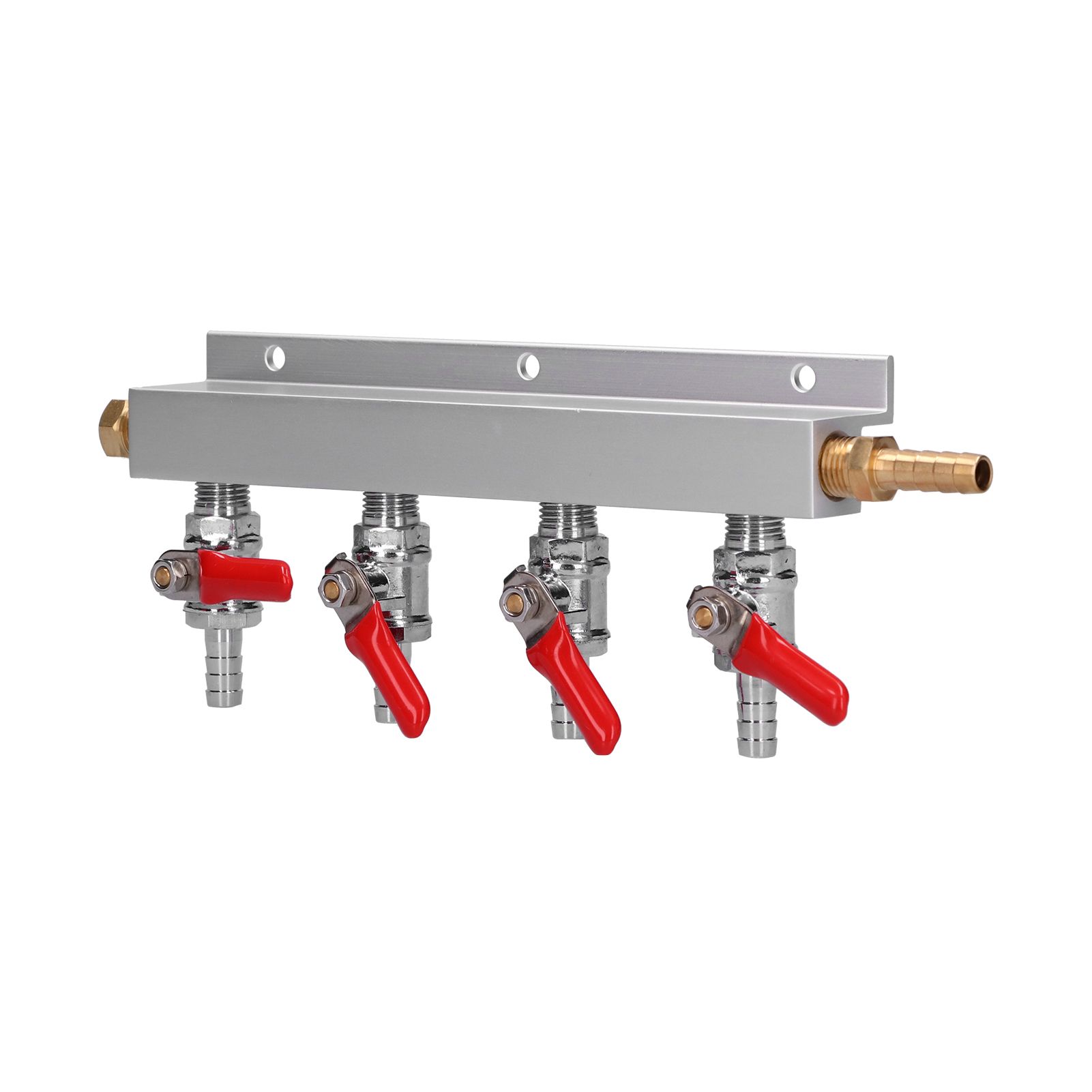 4 Way CO2 Gas Distribution Manifold with 5/16in Beer Integrated Check Valves view 8