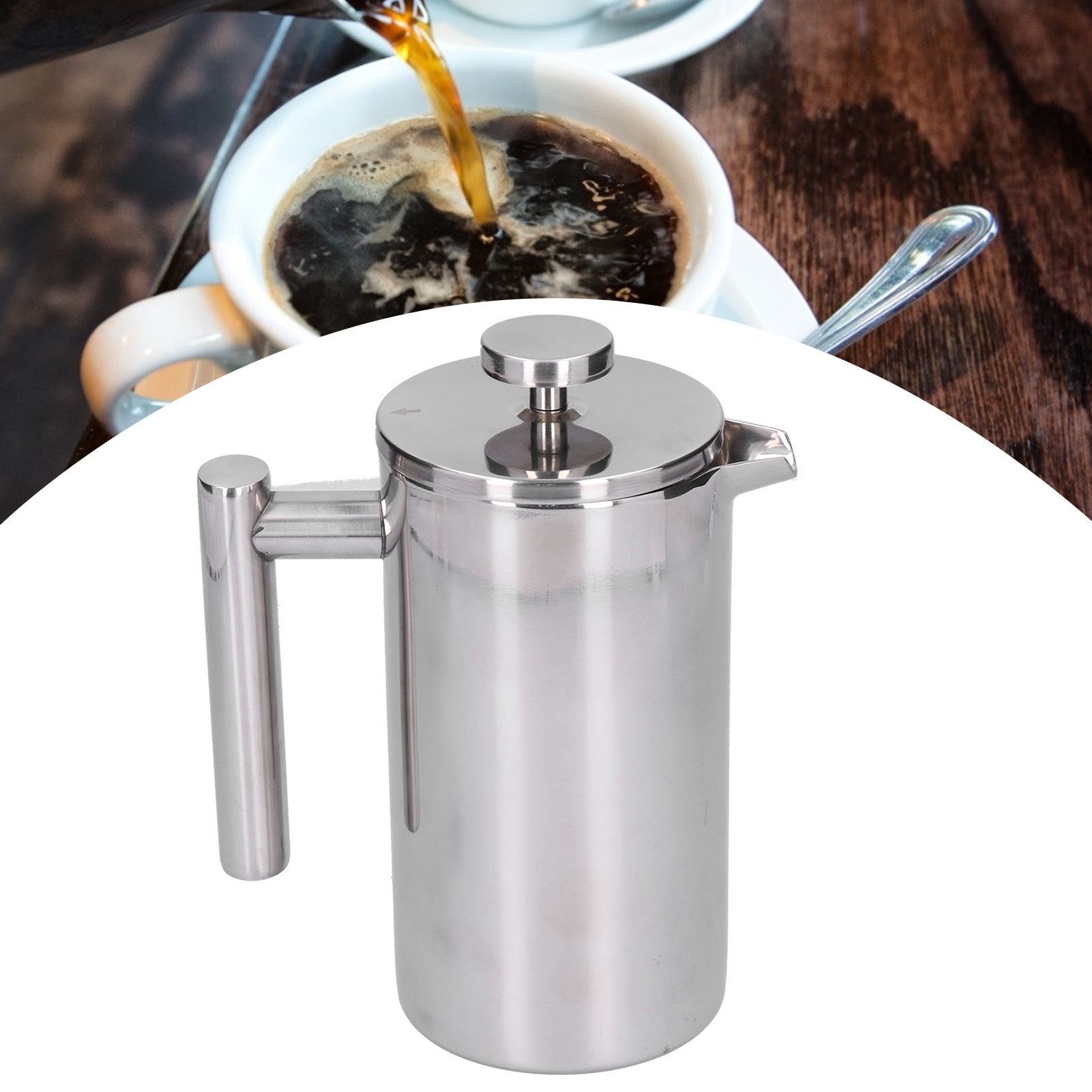 Stainless Steel Coffee Maker Portable Manual Coffee Pot Kettle Cup for Home view 12