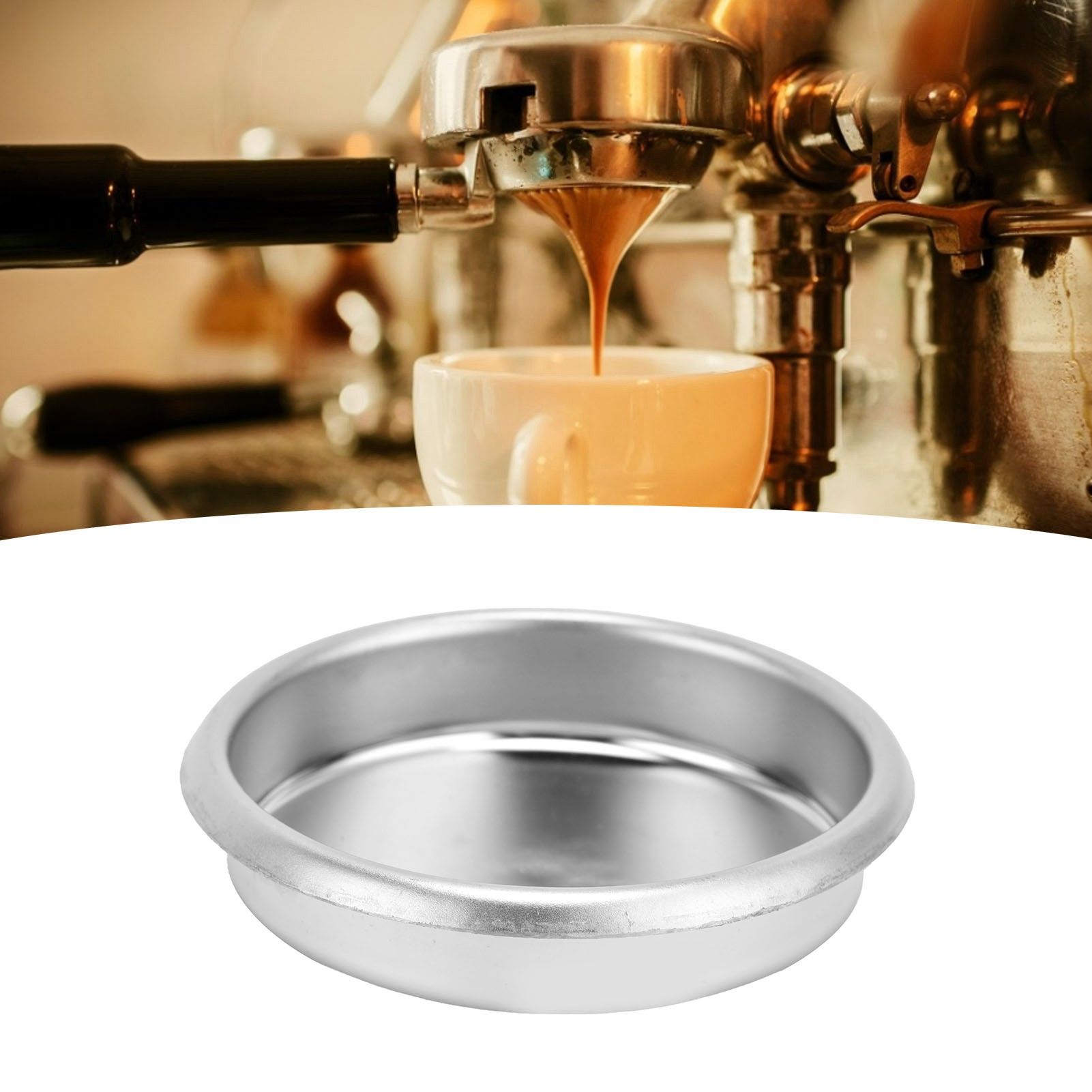 54mm Coffee Machine Stainless Steel Backflush Insert Metal Blind Filter for view 11