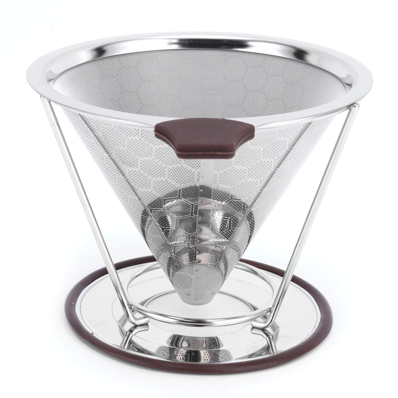 Stainless Steel Filter with Holder Coffee Filter Mesh Funnel Kitchen Coffee view 5