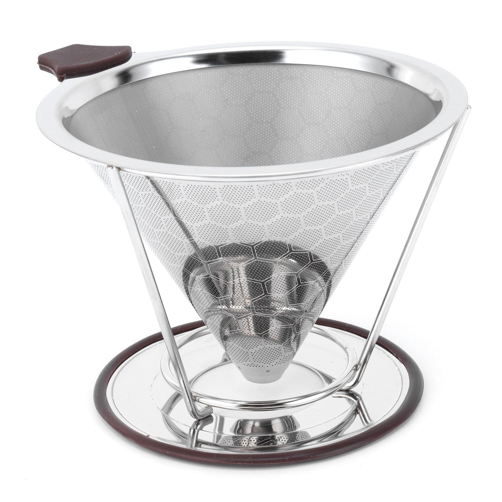Stainless Steel Filter with Holder Coffee Filter Mesh Funnel Kitchen Coffee view 7