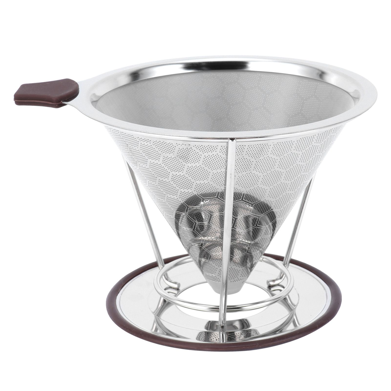 Stainless Steel Filter with Holder Coffee Filter Mesh Funnel Kitchen Coffee view 8